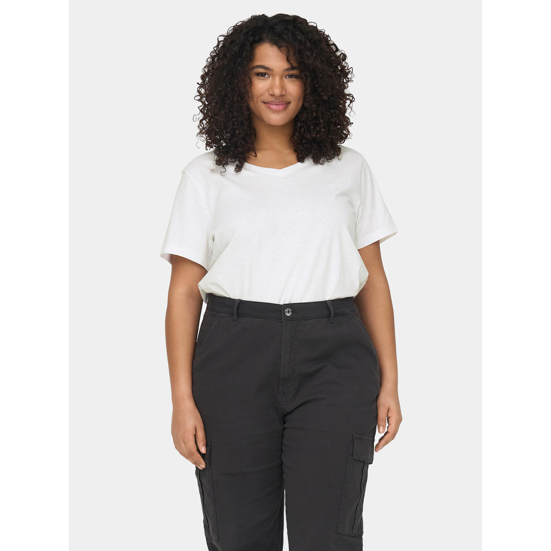 ONLY Carmakoma Póló 15285965 Fehér Regular Fit