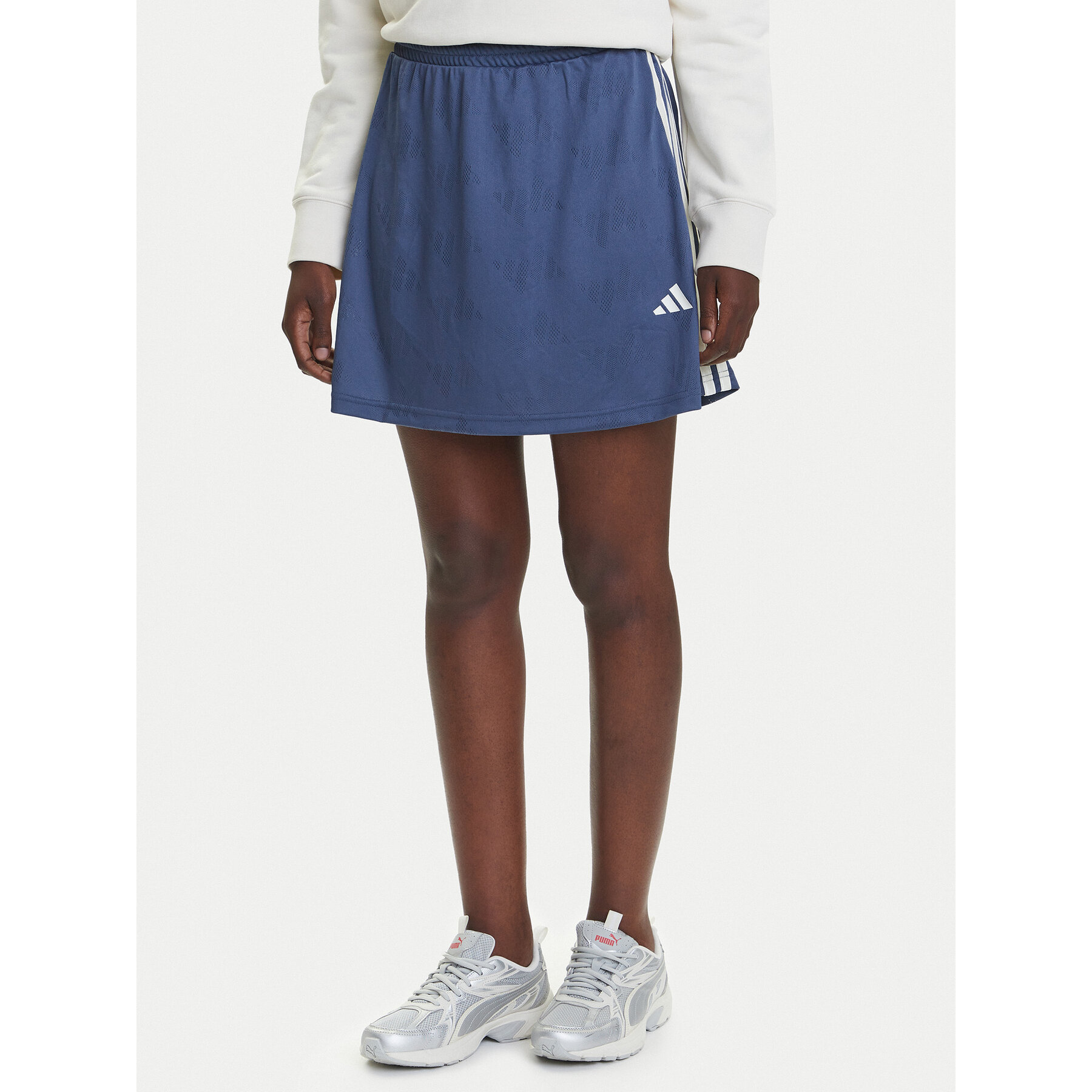 Adidas Minirock Stadium 3-Stripes Tennis Inspired Jacquard JV5632 Blau Regular Fit