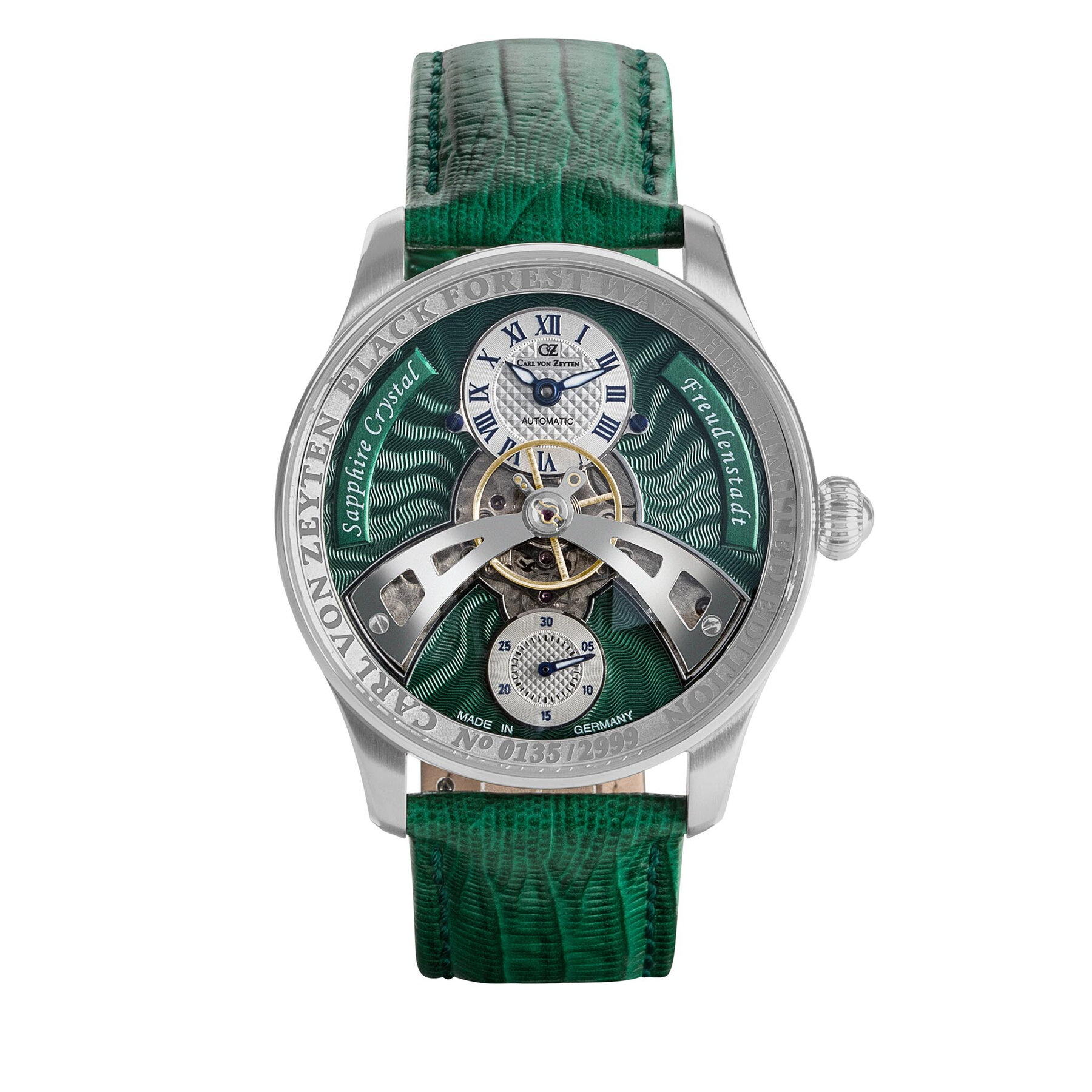 

Годинник Carl Von Zeyten Freudenstadt CVZ0043GR Green/Silver, Зелений