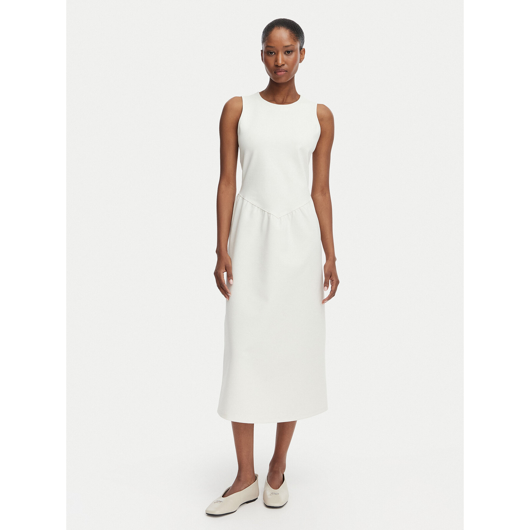 Calvin Klein Coctailkleid LV044G207G Creme A-Line Fit
