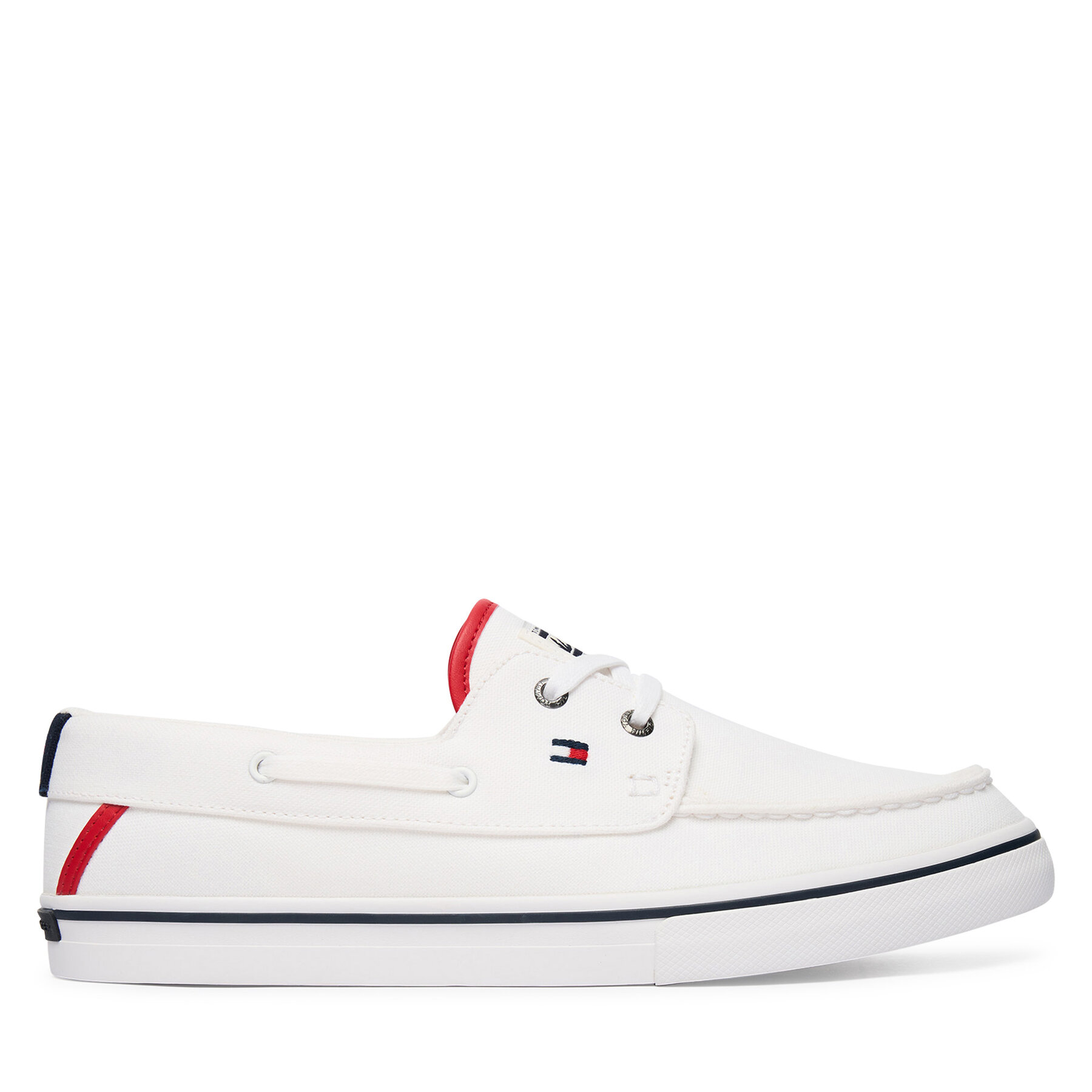Гуменки Tommy Hilfiger Th Boat Vulc Sneaker Canvas FM0FM05877 Бял