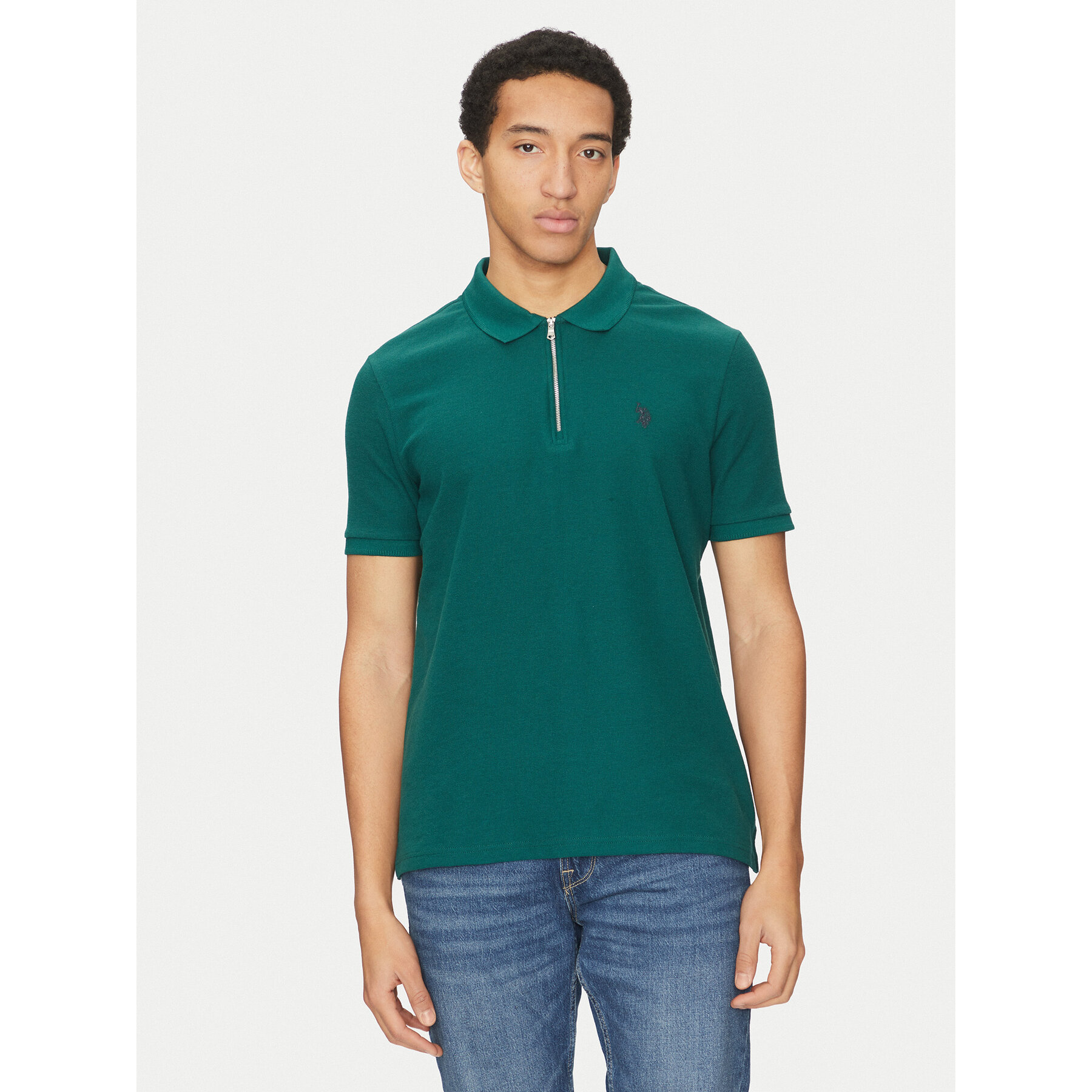 U.S. Polo Assn. Pólóing MUP3335 Zöld Regular Fit