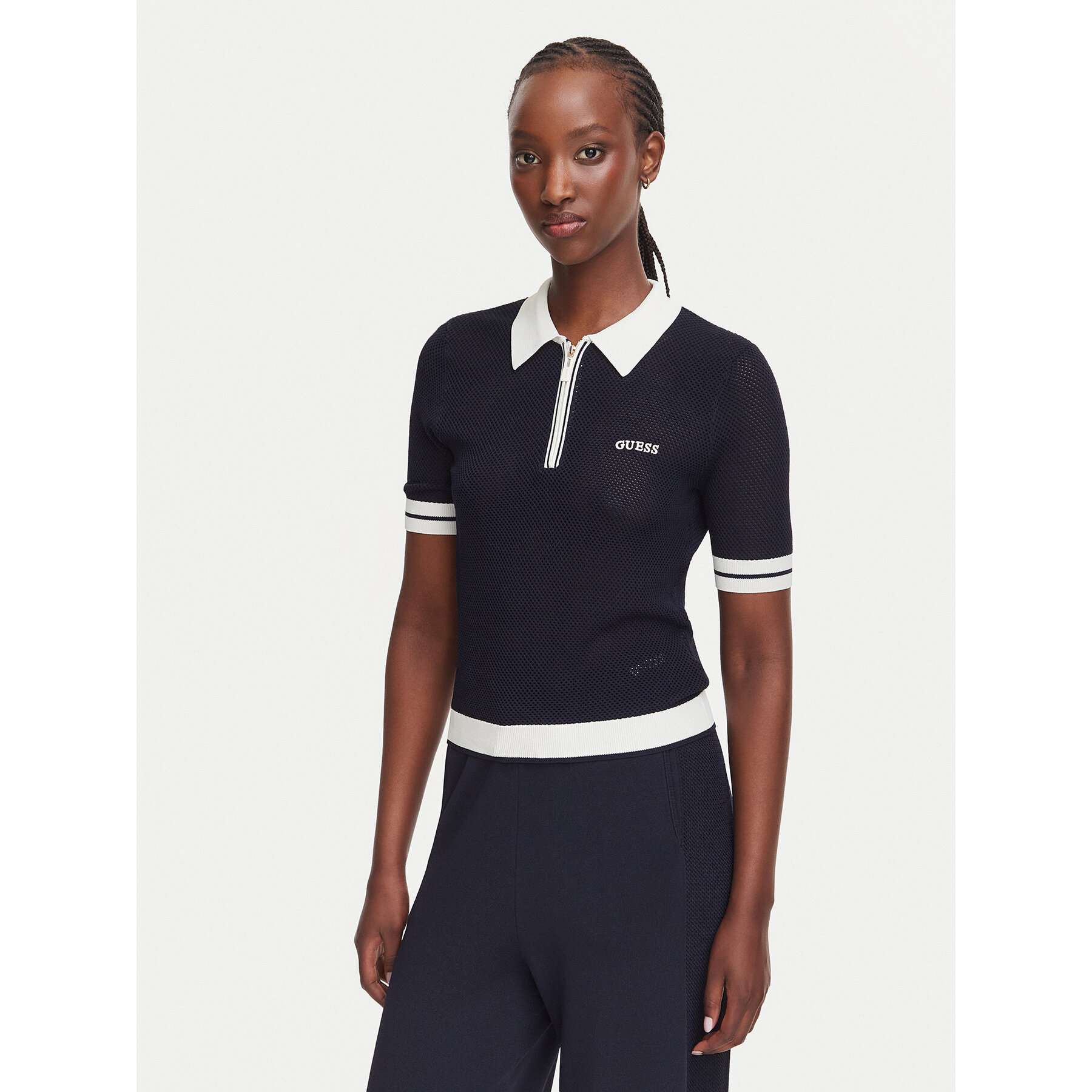 Guess Polo majica V6GR04 Z0725 Mornarsko modra Regular Fit