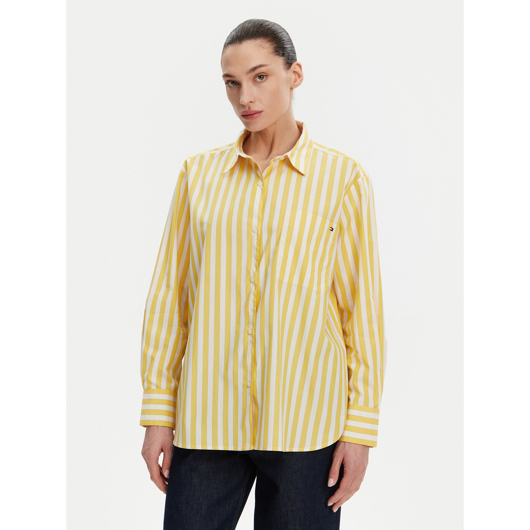 Tommy Hilfiger Hemd WW0WW45612 Gelb Relaxed Fit