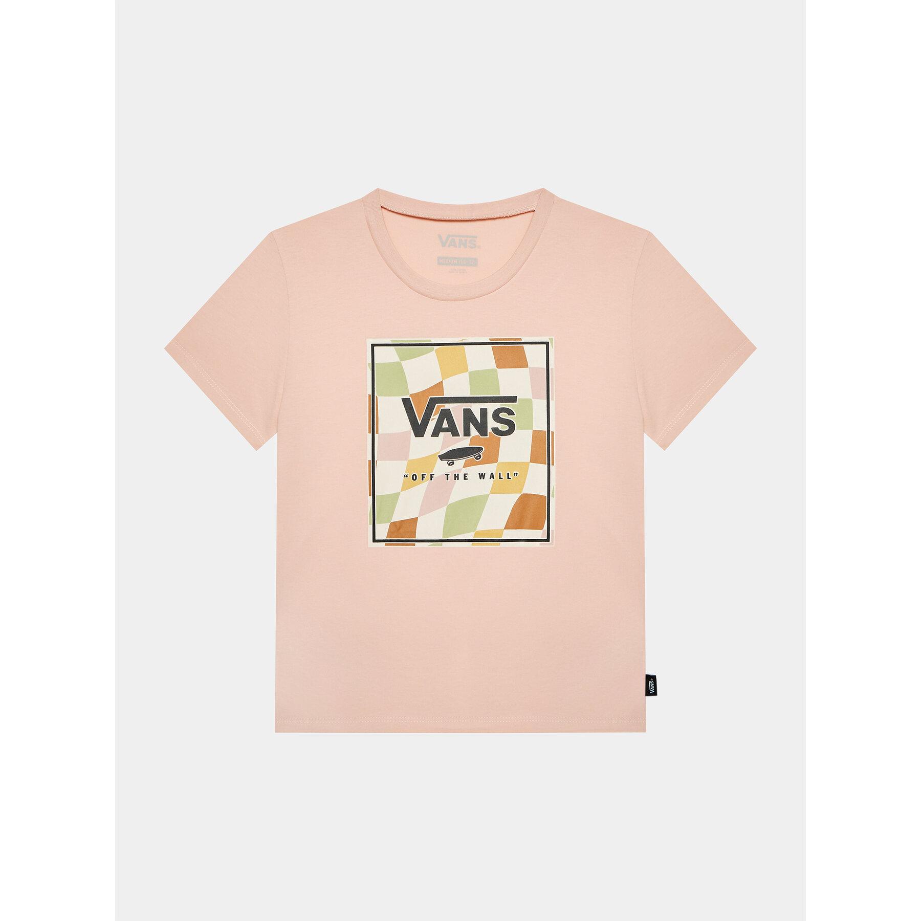 Vans T-Shirt Checker Box Crew VN000795 Ροζ Regular Fit