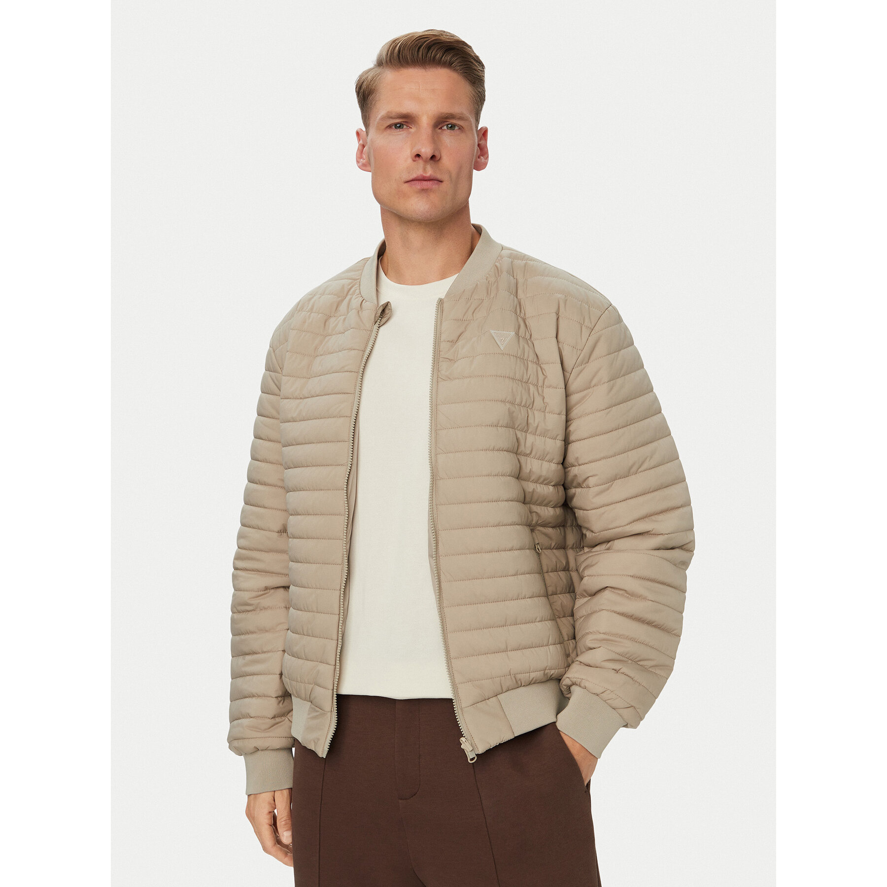 Guess Bomberjacke Z6YL08 W3514 Beige Regular Fit