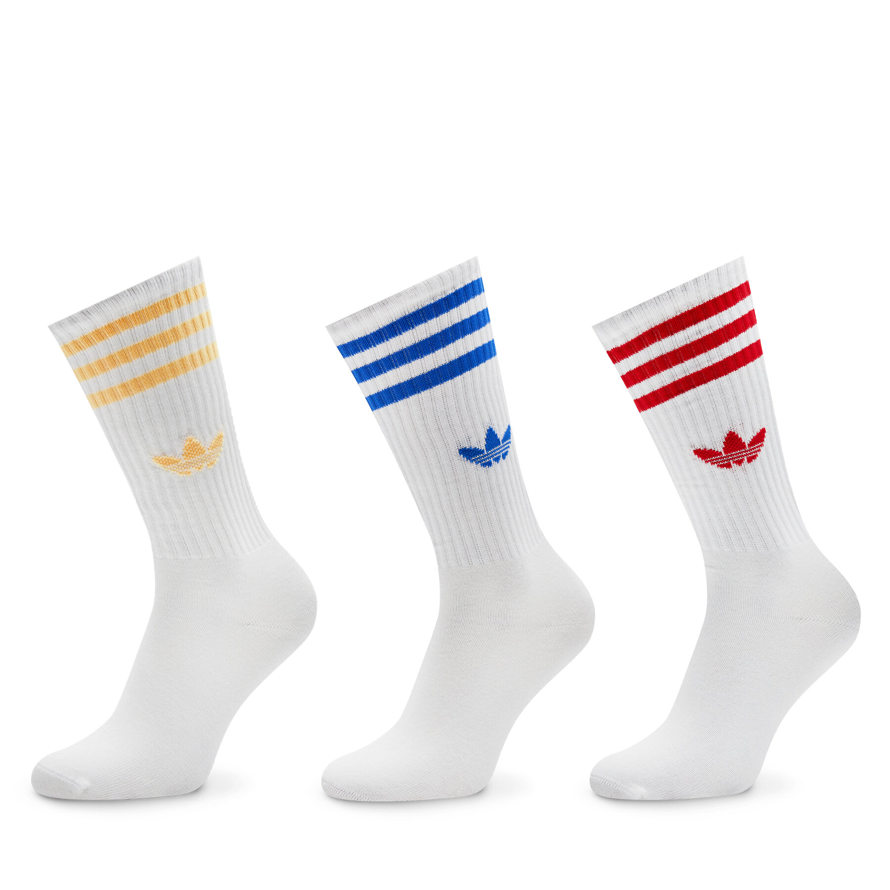 3 pares de calcetines altos unisex adidas IX7504 Blanco