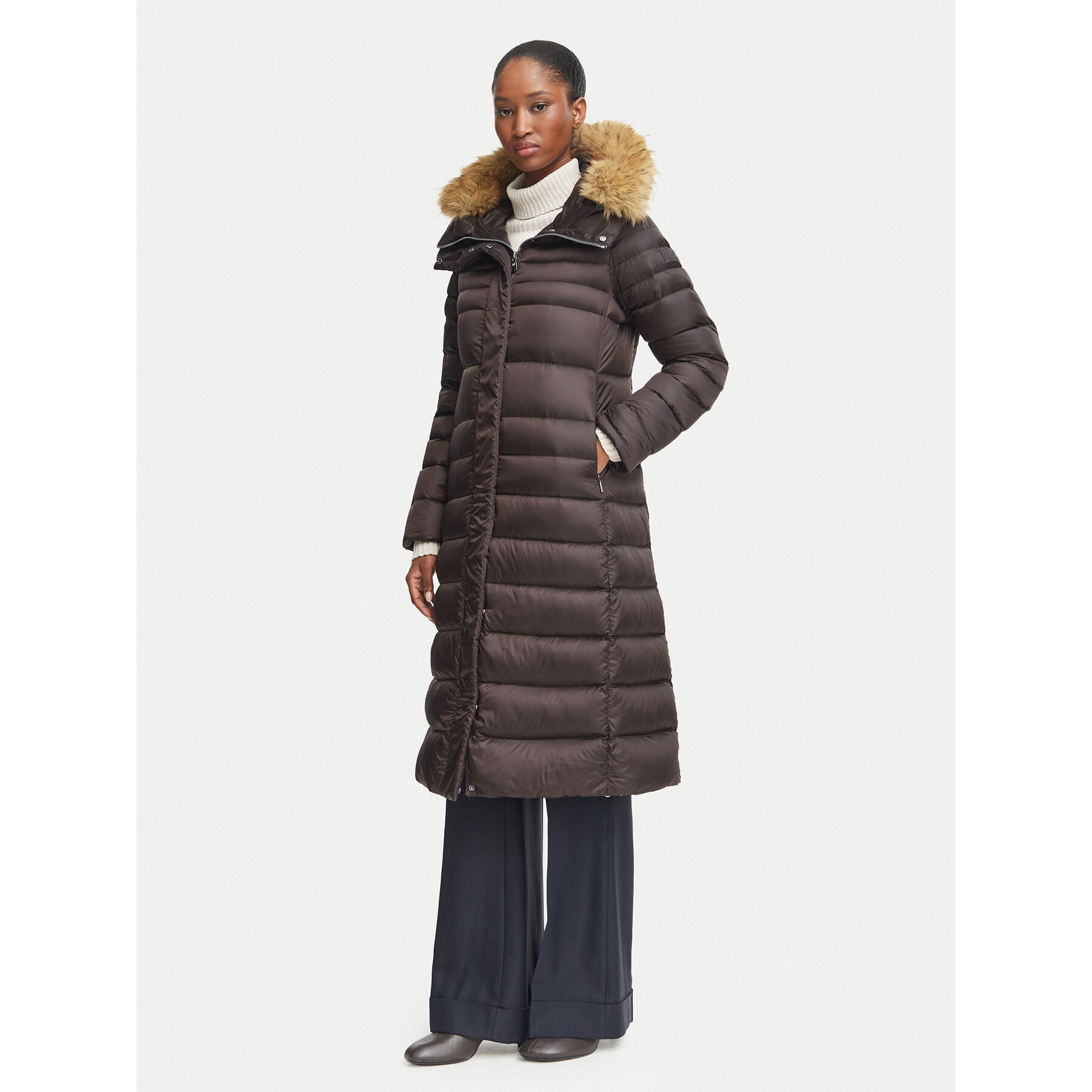 Hetregó Daunenjacke Winthrop 8R607KM 26WD02 Dunkelbraun Slim Fit