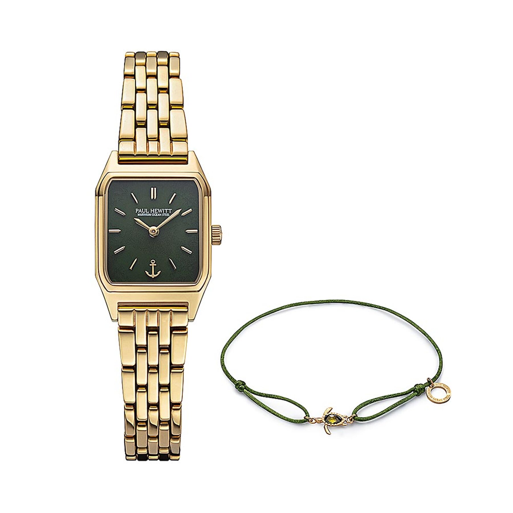 

Годинник Paul Hewitt PH-SET-0369 Green/Gold, Золотий