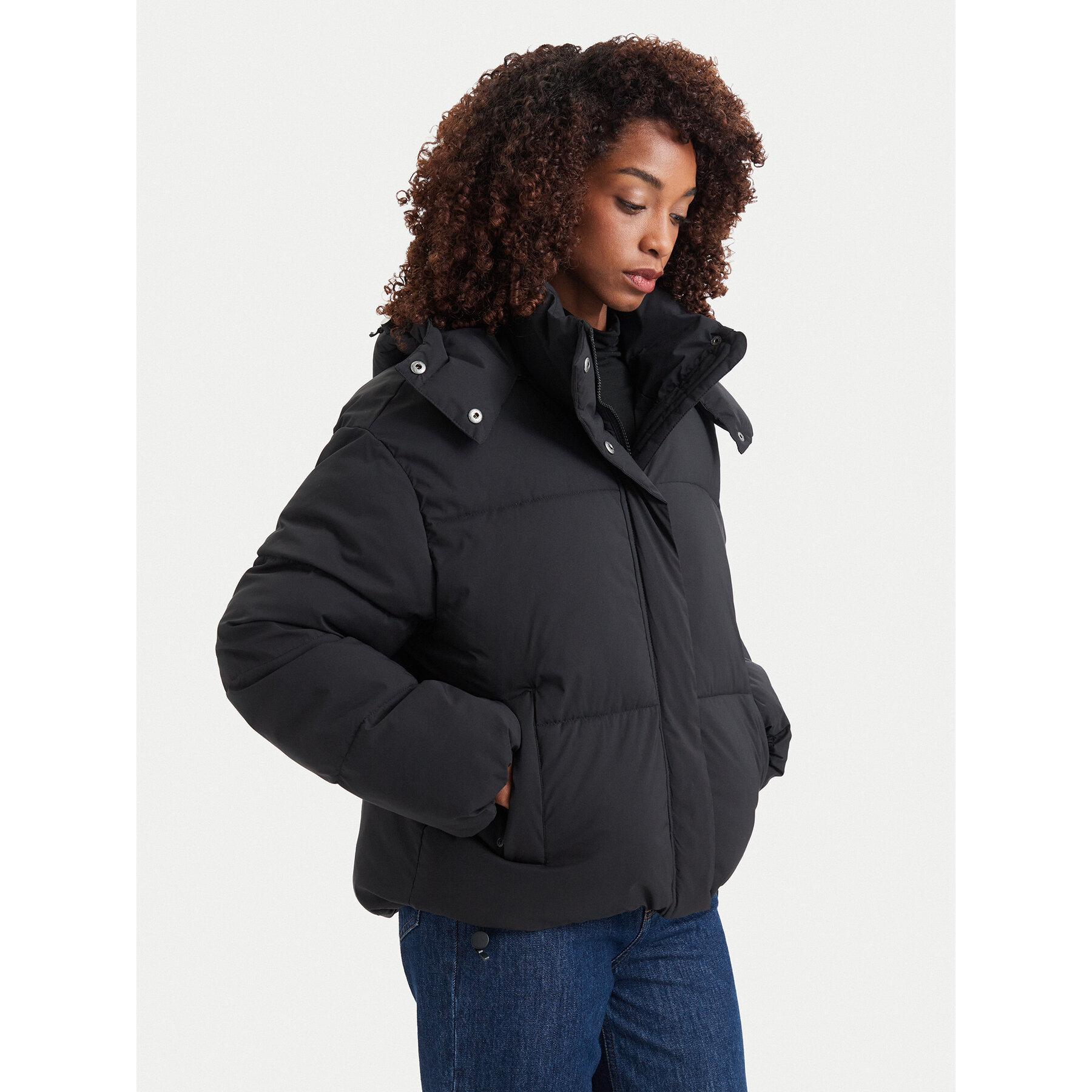 Simple Winterjacke 62KUDP104 Schwarz Regular Fit