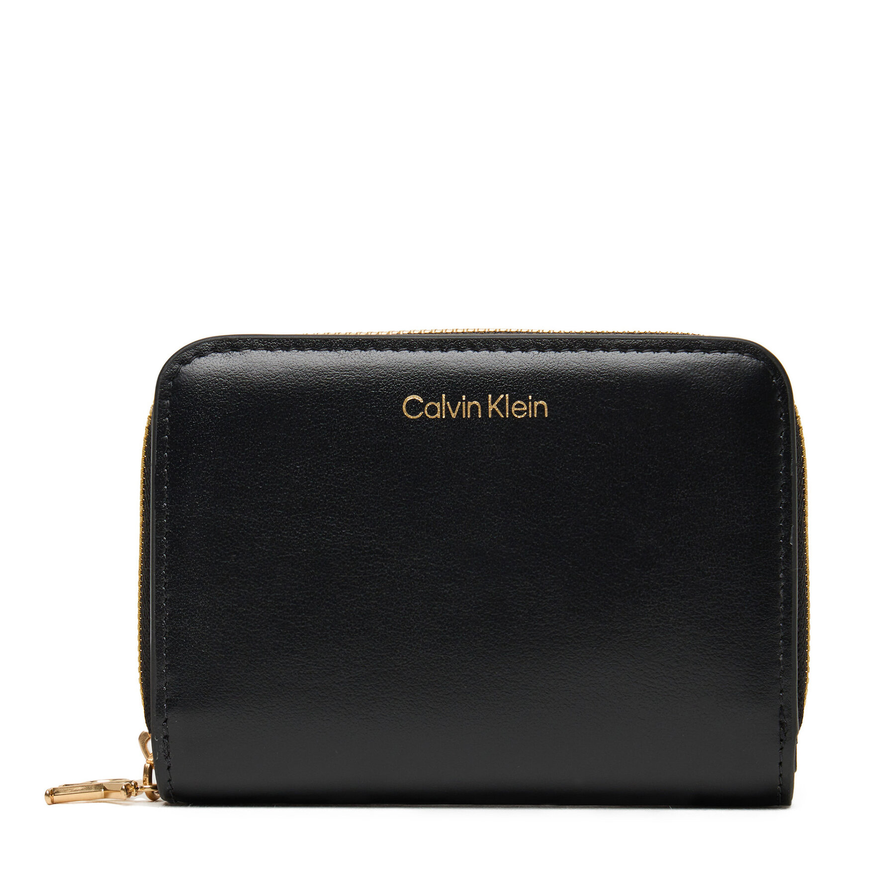 Portafoglio piccolo da donna Calvin Klein Ck Medium Flap Zip Around LV04F1075G Nero, Taglia OS, taglia : OS