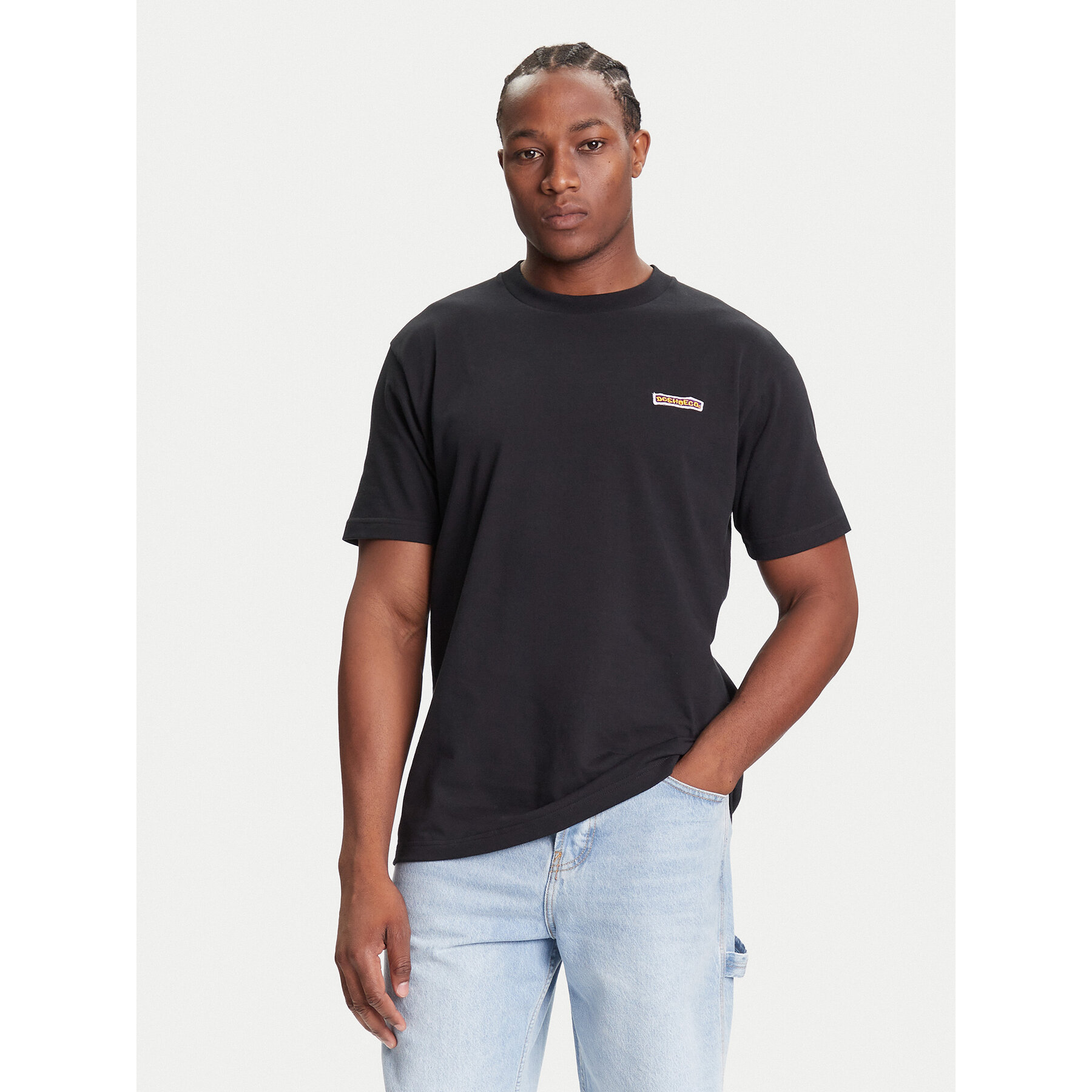 DC Shoes Majica Patch It EDYKT03534 Črna Standard Fit