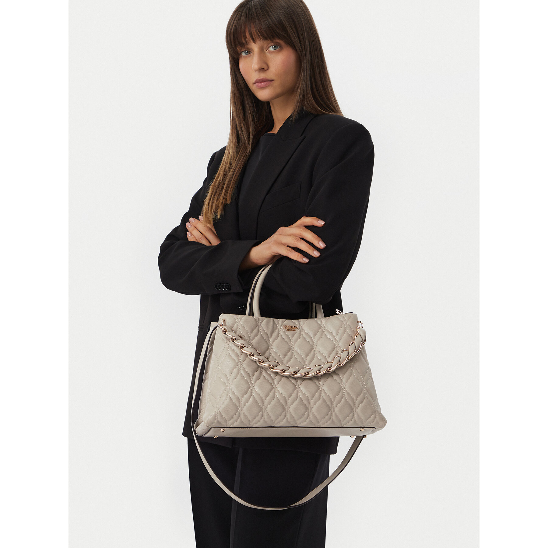 Дамска чанта Guess Maxine HWQG97 33060 Бежов