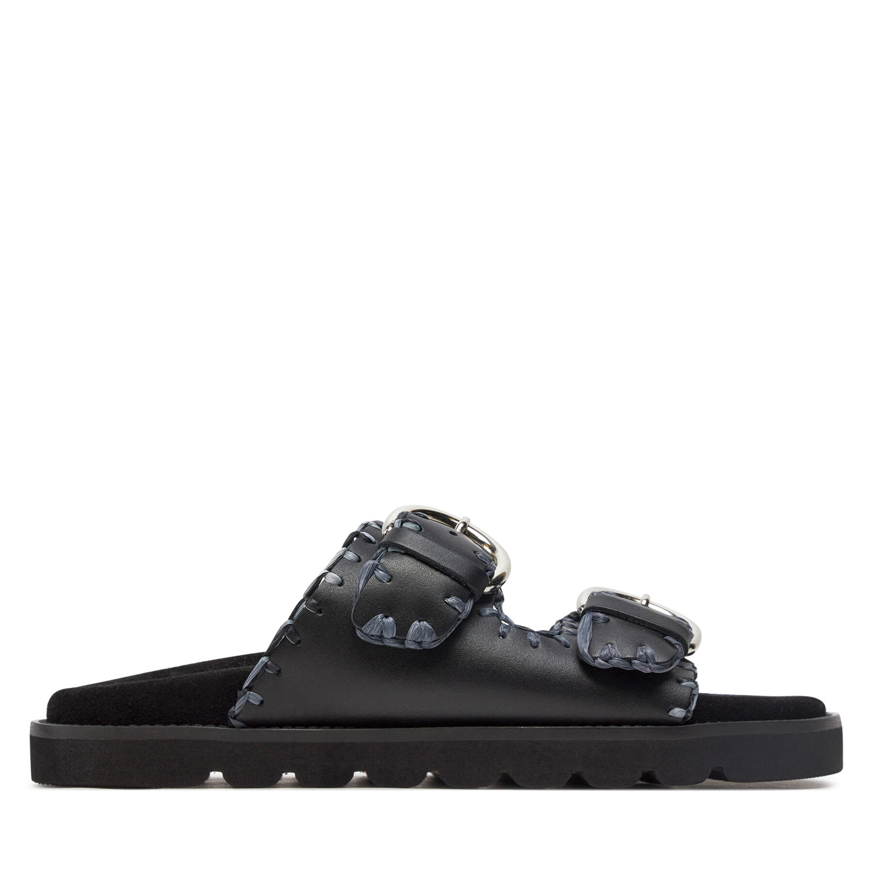 Damen Pantoletten Weekend Max Mara, Schuhgröße 35, Schwarz, Abate 24155211956