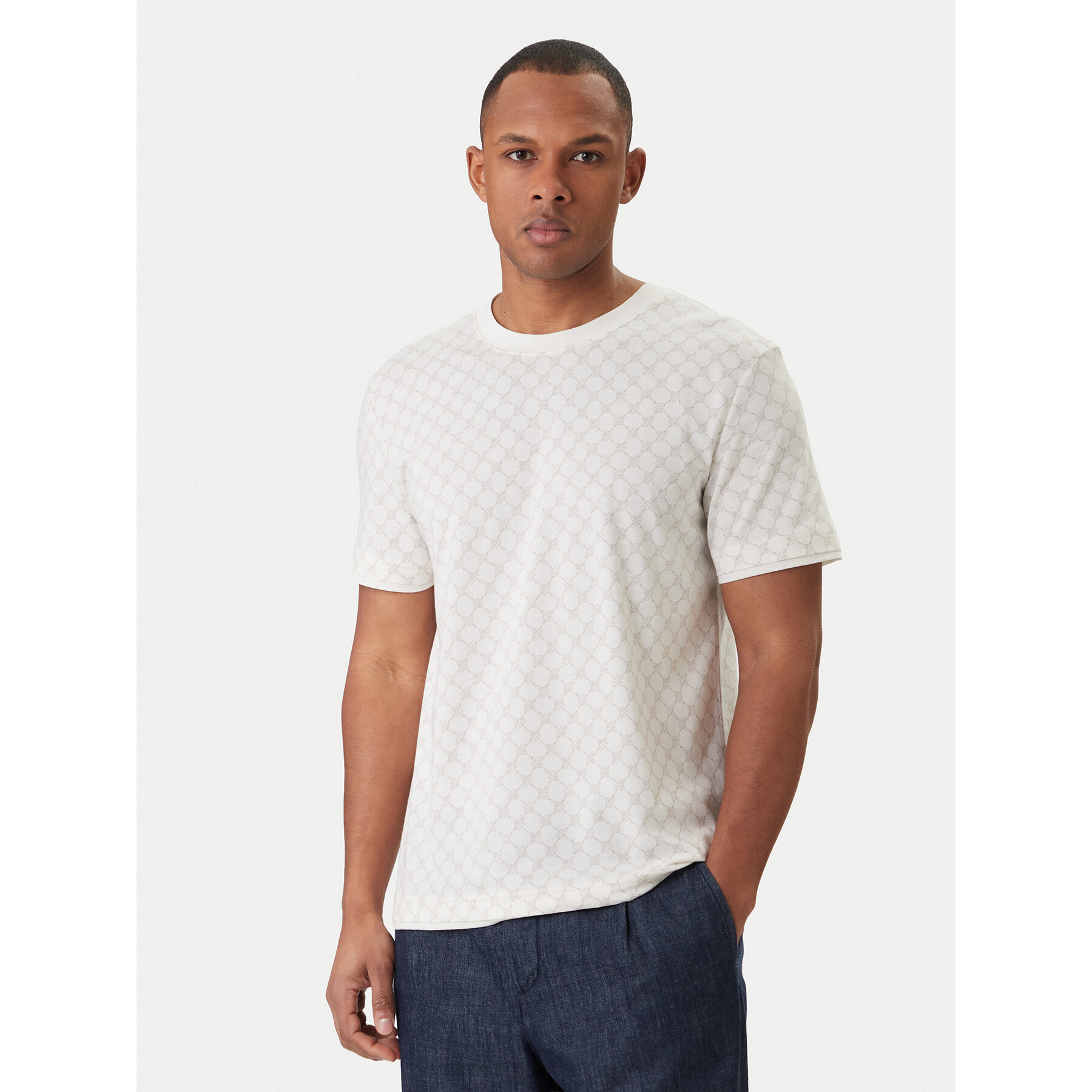 JOOP! T-shirt Victormanuel 30101945 Écru Regular Fit