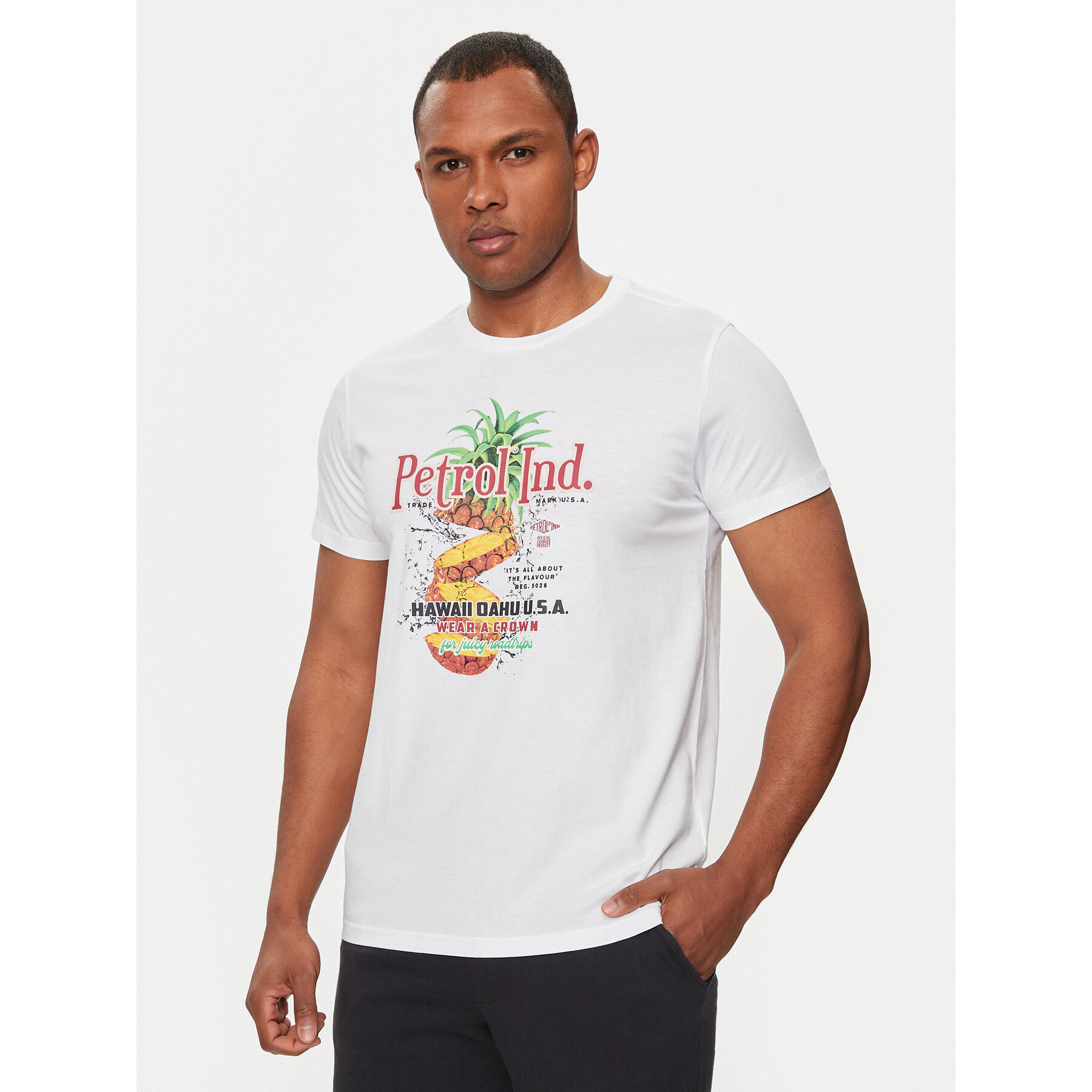Petrol Industries T-Shirt M-1040-TSR660 Λευκό Regular Fit