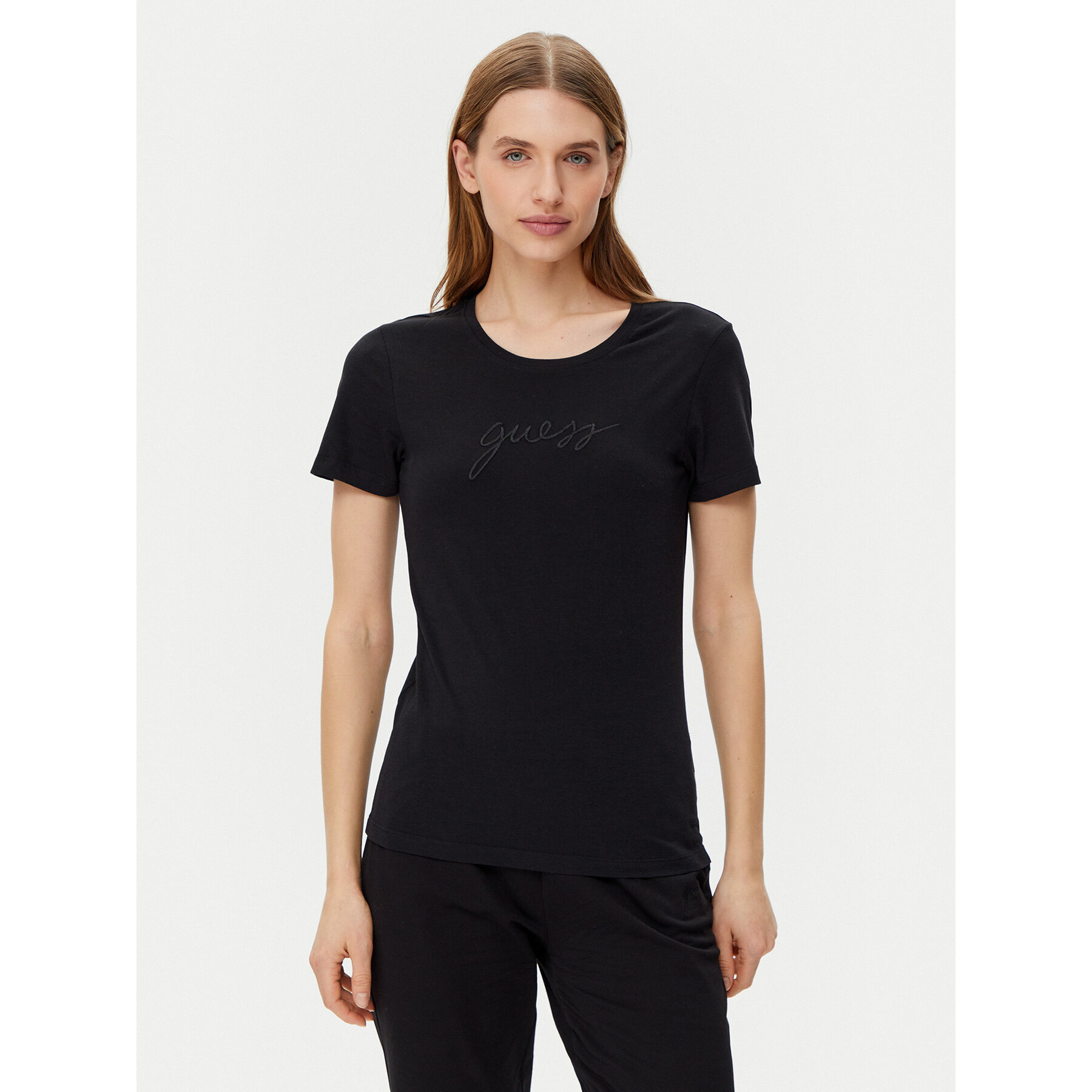Guess T-Shirt O5GI02 KBBU1 Μαύρο Regular Fit
