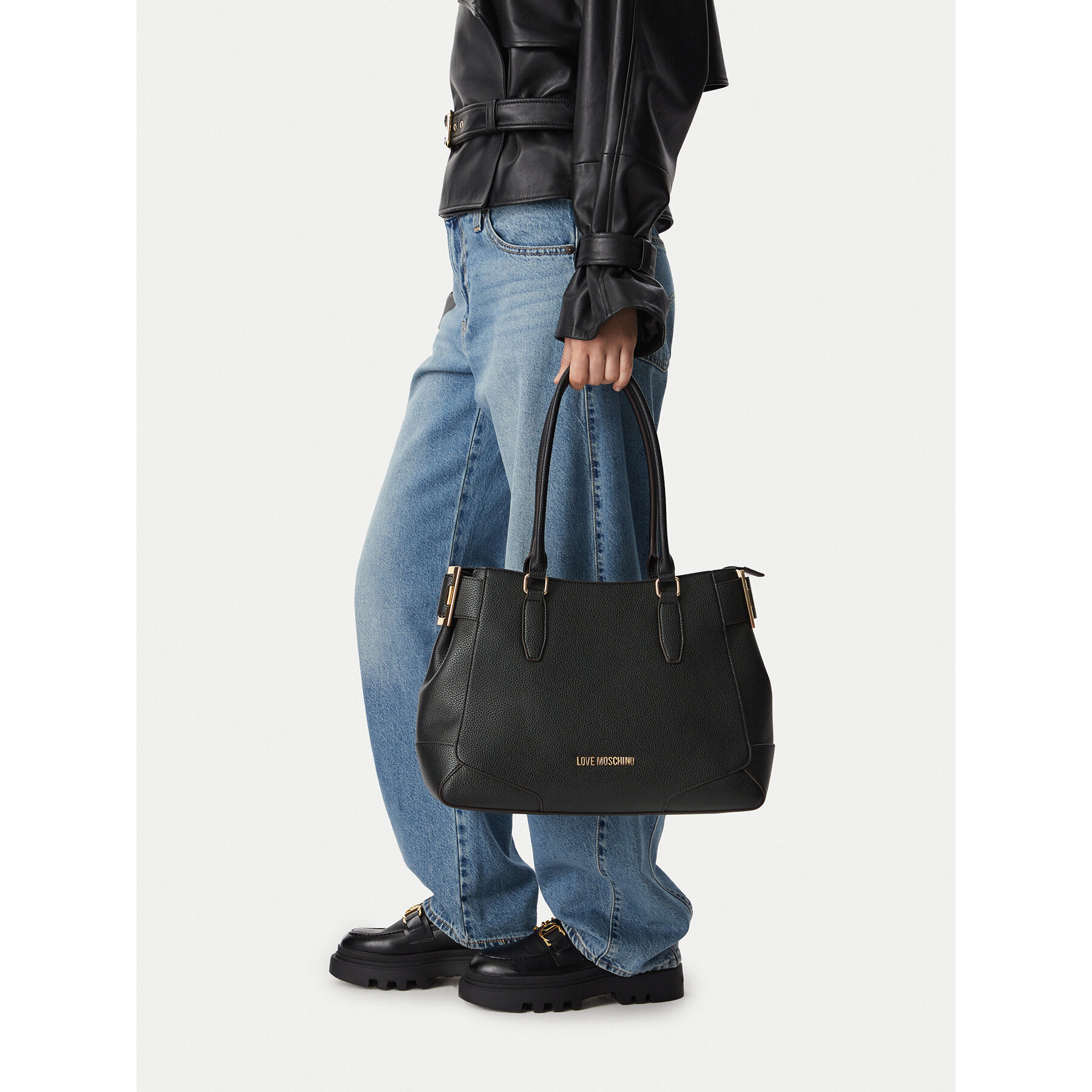 Geantă LOVE MOSCHINO JC4095PP1PLT1000 Negru