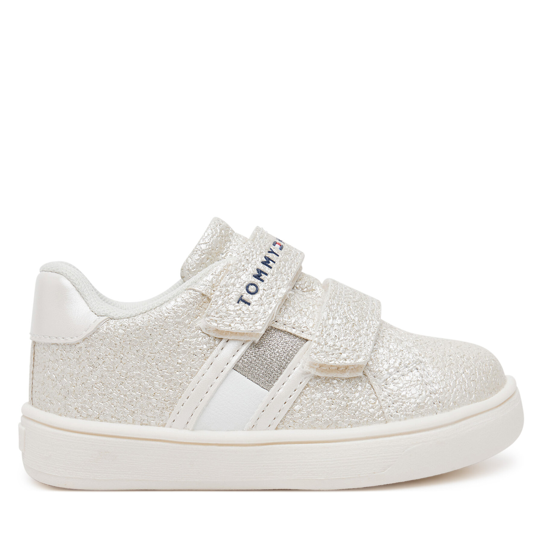 Dievča Sneakersy Tommy Hilfiger, Rozmer: 29, Écru, Flag Low Cut Velcro Sneaker T1A9-33726-0375 M