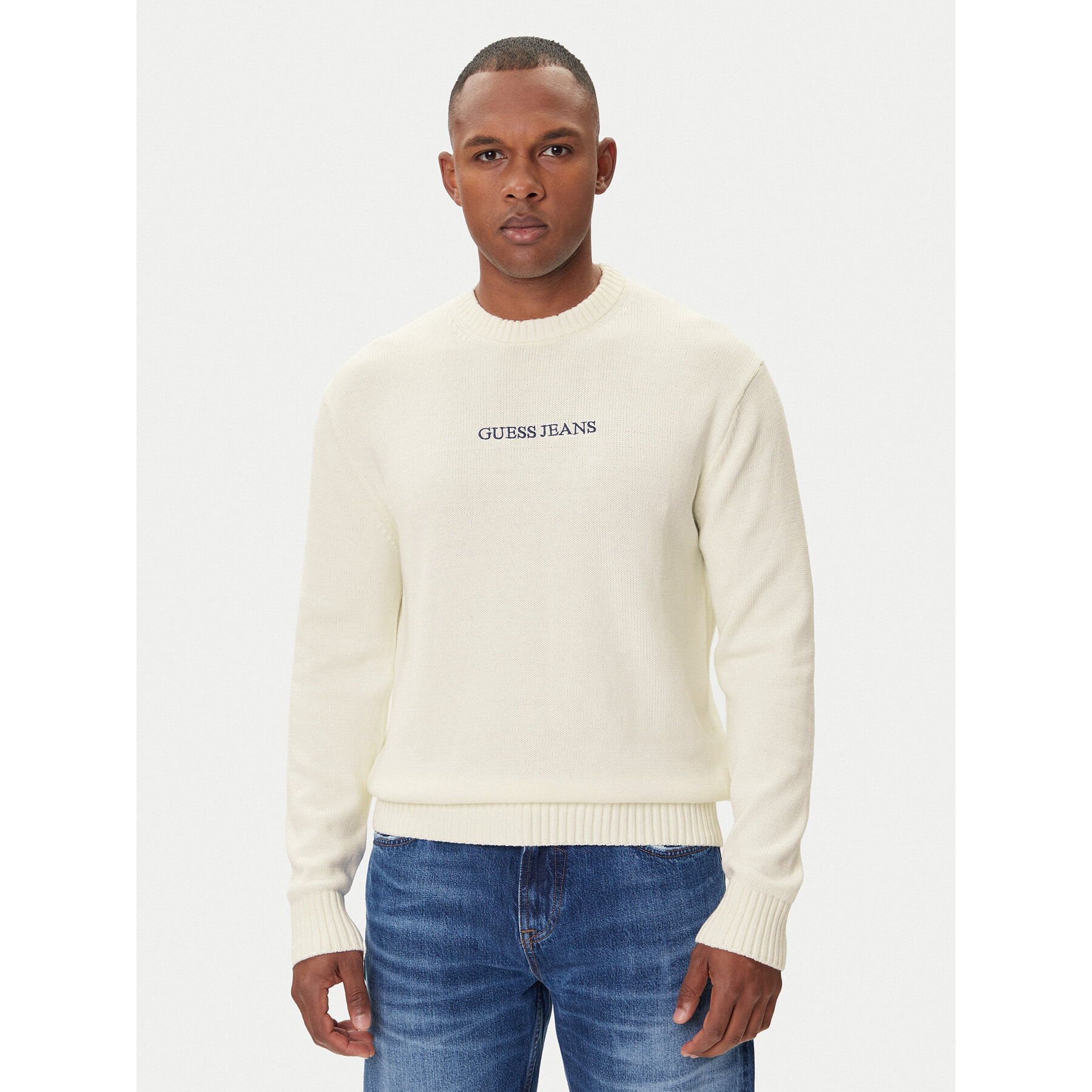 Guess Jeans Pullover M4BR31 Z3HM1 Écru Regular Fit