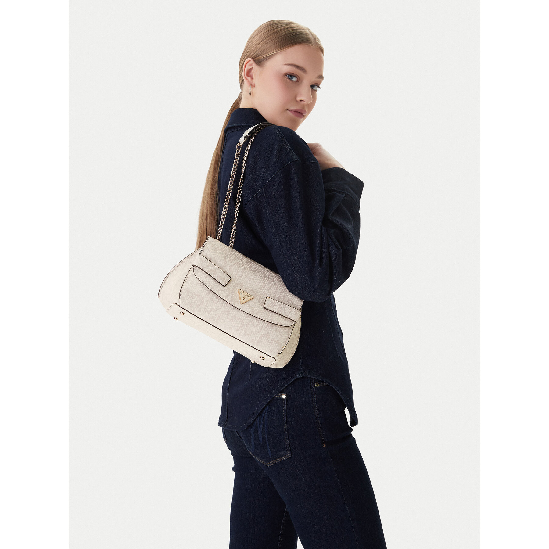 Geantă Guess Serenova HWKG80 91210 Bej