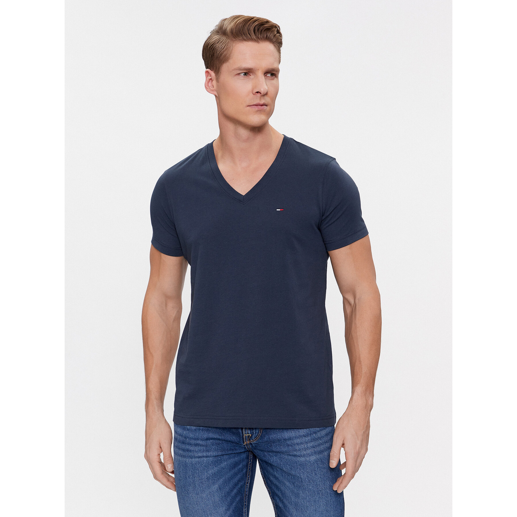 Tommy Jeans Póló DM0DM04410 Sötétkék Regular Fit