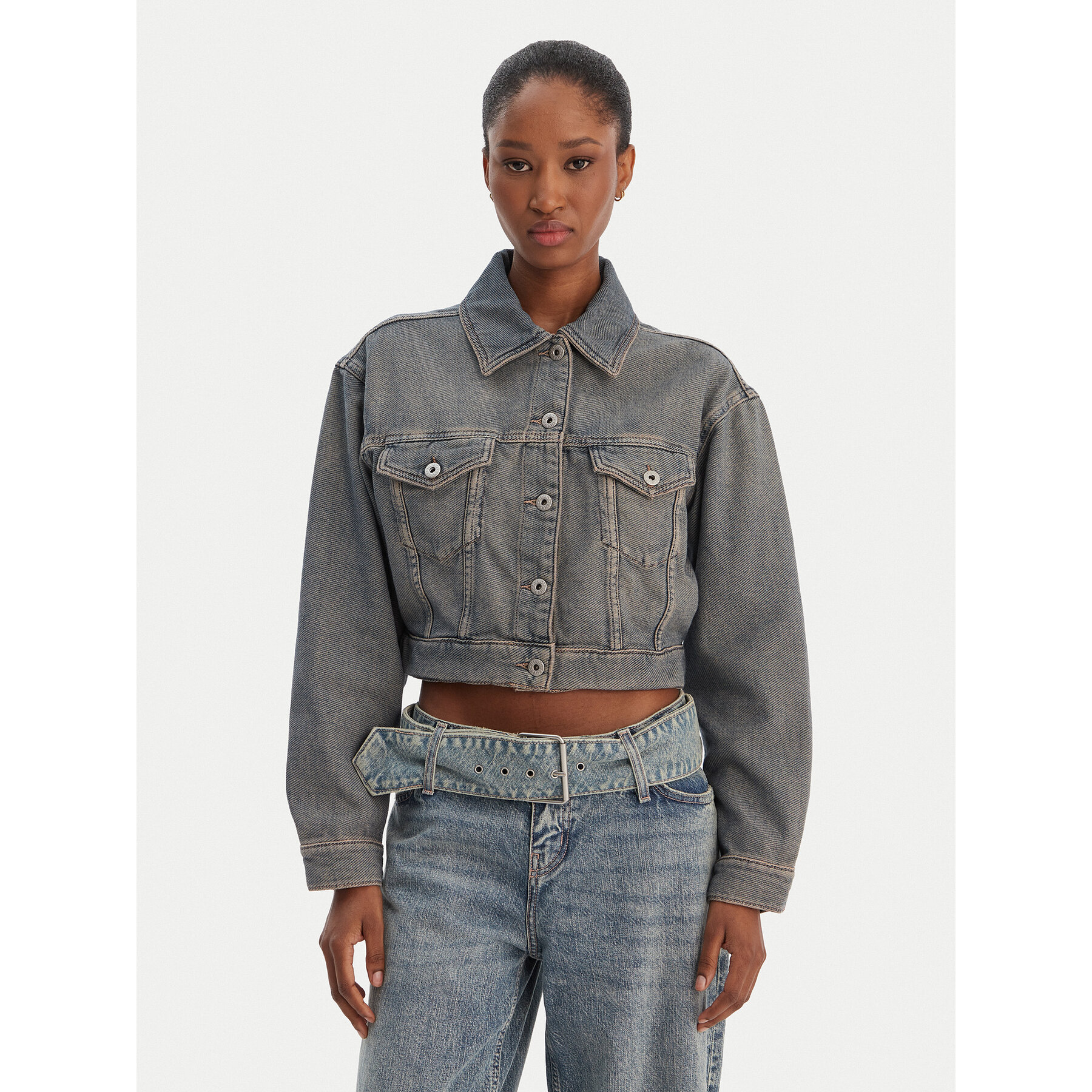 HUGO Jeansjacke Galatea_B 50553000 Blau Oversize
