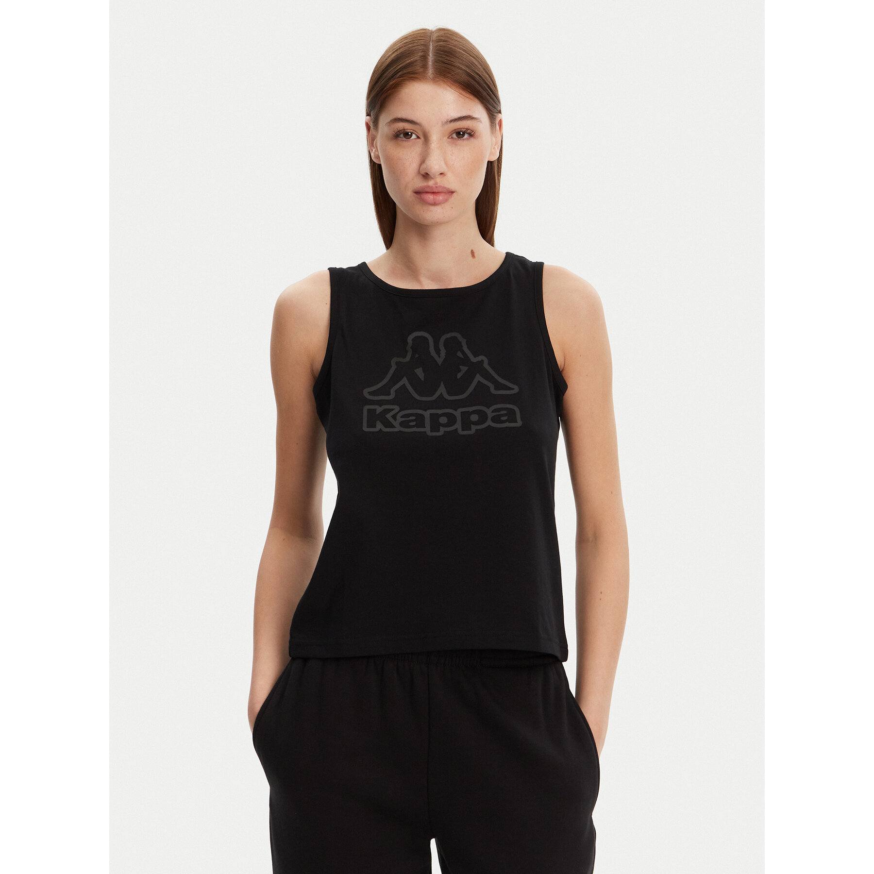 Kappa Τοπ Logo Gria 382129W Μαύρο Regular Fit