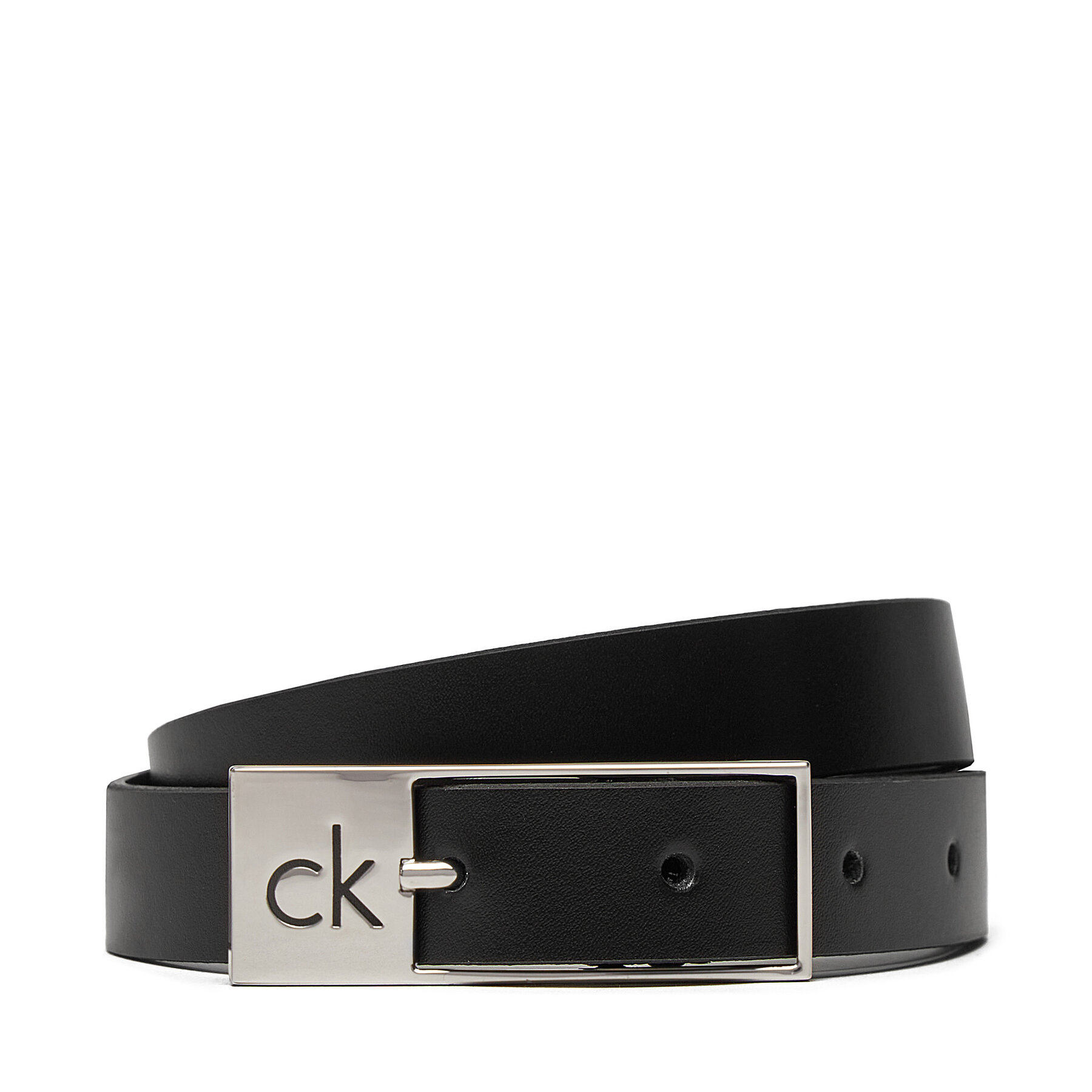 Sieviešu josta Calvin Klein Ck Cut Square Buckle 2.0 K60K613155 Melns