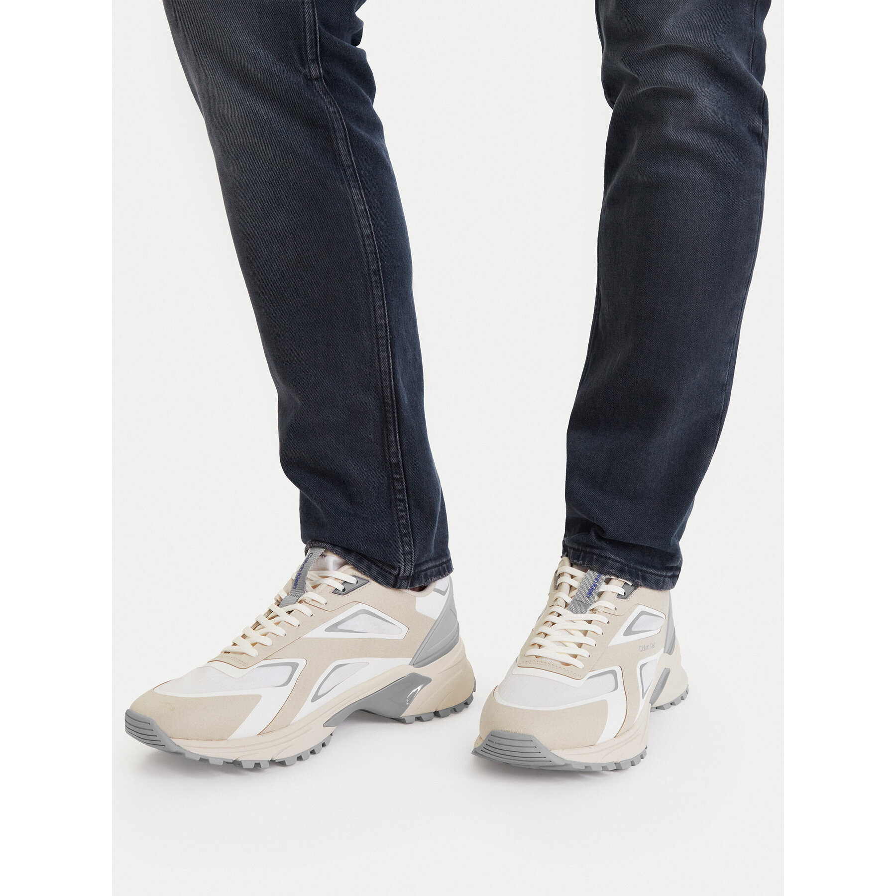Superge Calvin Klein Hike Runner Laceup Stipe M-Su HM0HM02155 Bež