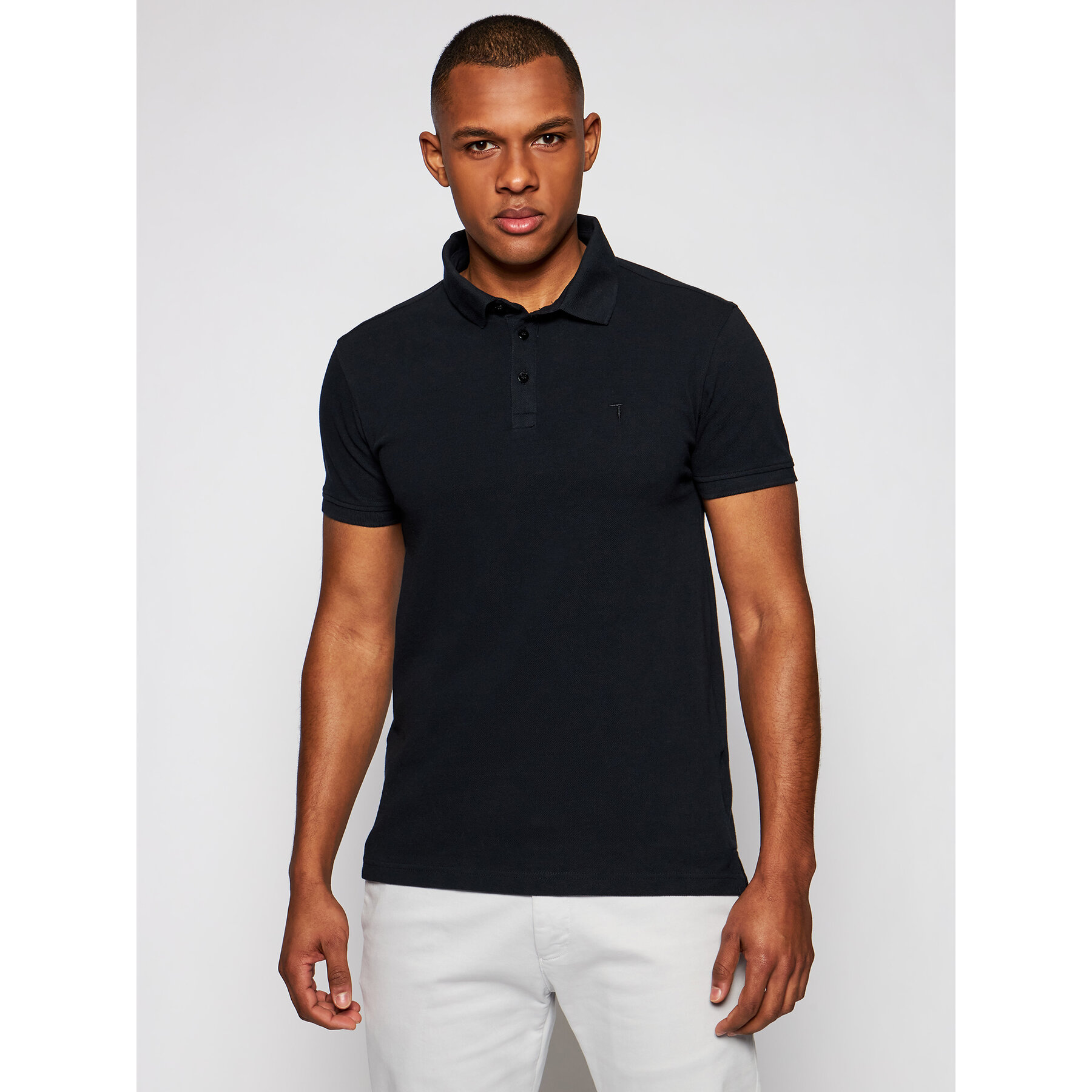 Trussardi Polo Piquet 52T00492 Μαύρο Regular Fit