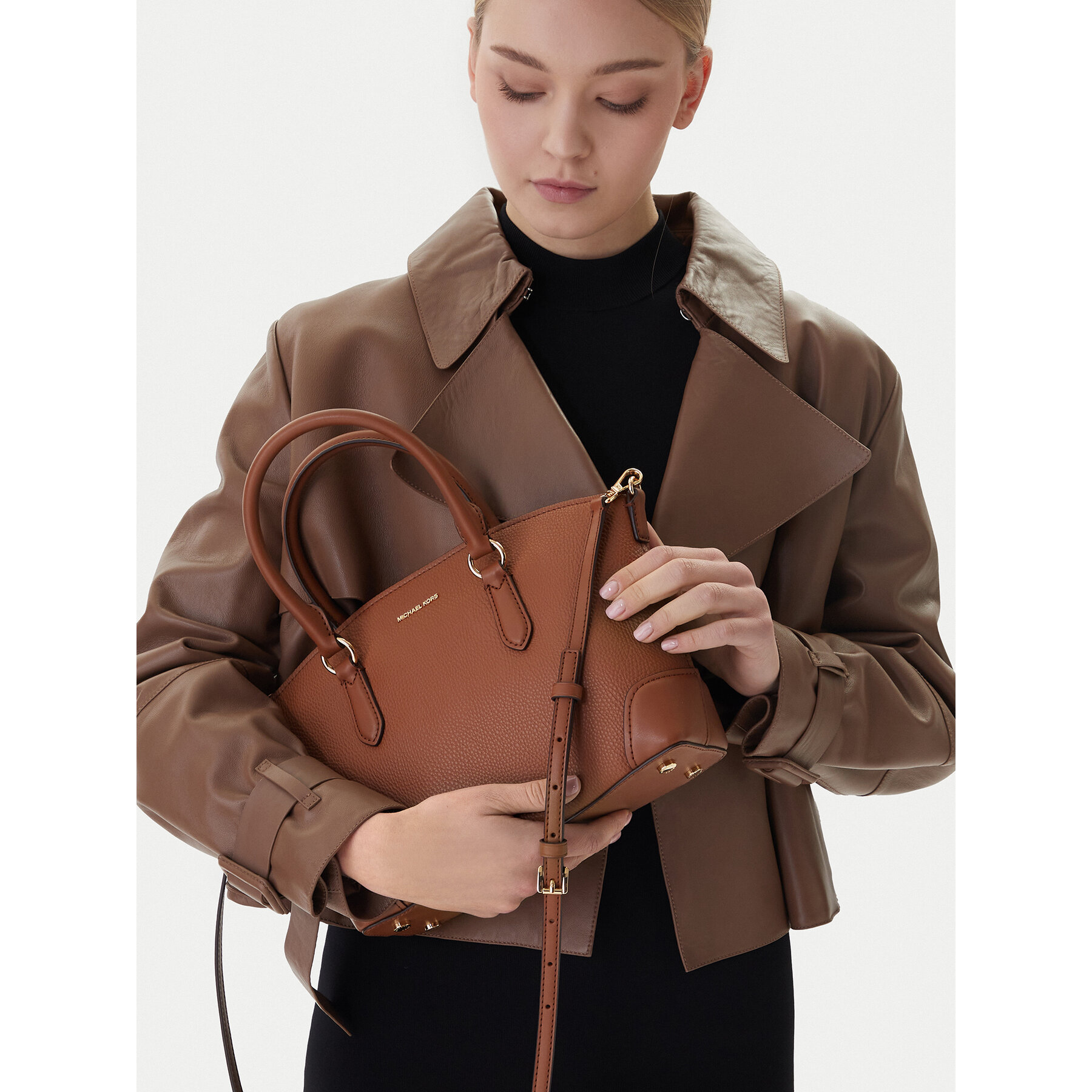 Ročna torba MICHAEL Michael Kors 30R6G1WS8V Rjava