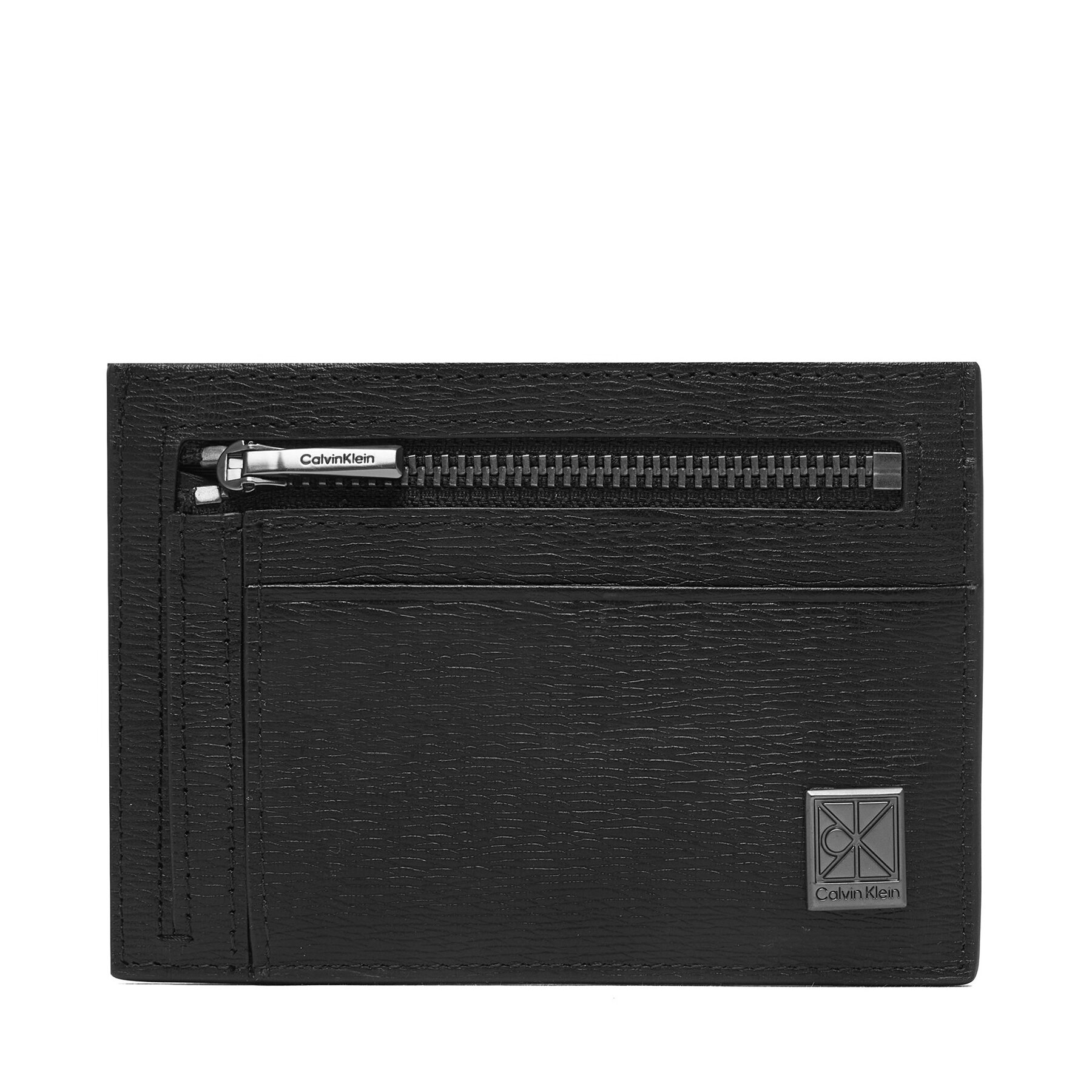 Puzdro na kreditné karty Calvin Klein Emblem Hw Id Cardholder LV04D1168G Čierna