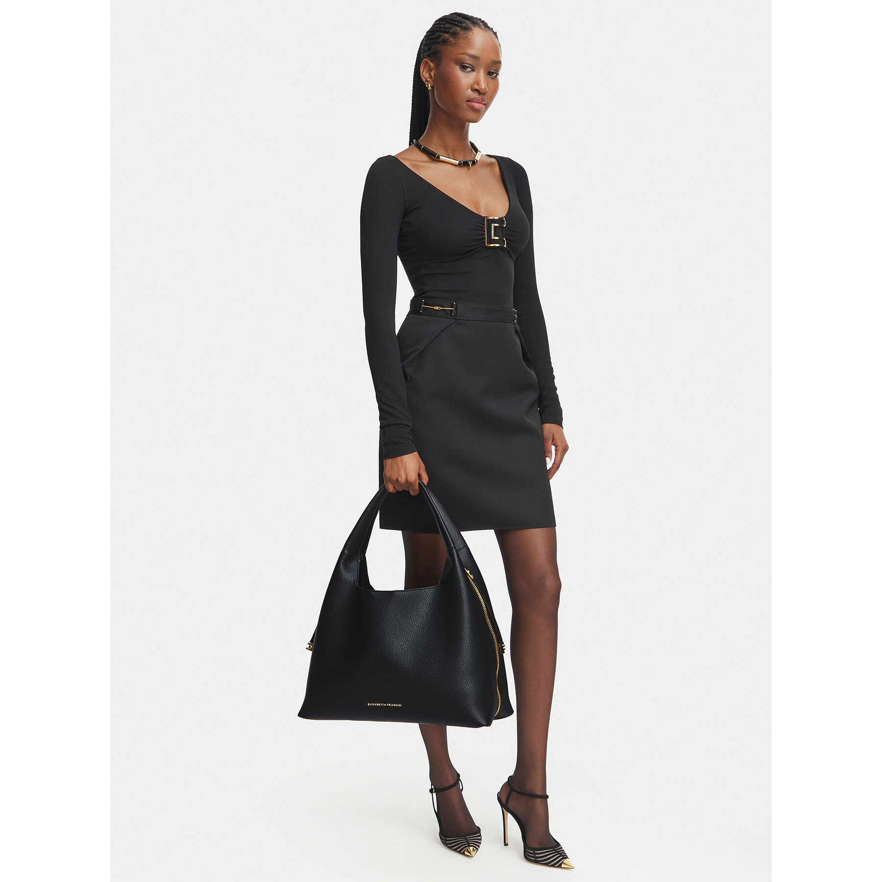 Τσάντα Elisabetta Franchi BS-23A-66E2-V440 Μαύρο