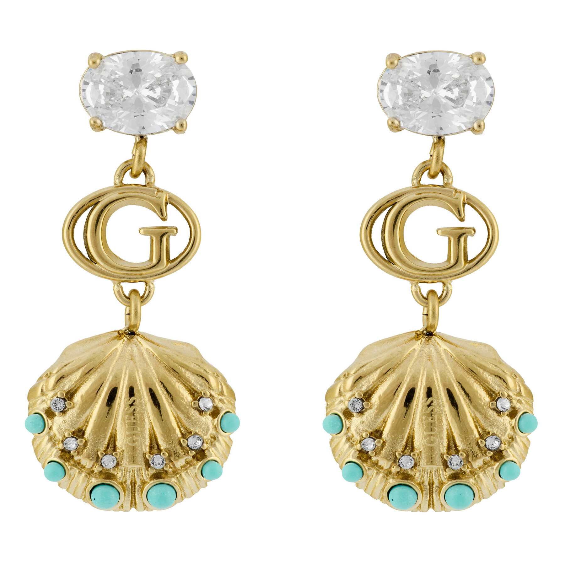 Обици Guess JUBE05 124JW Златист