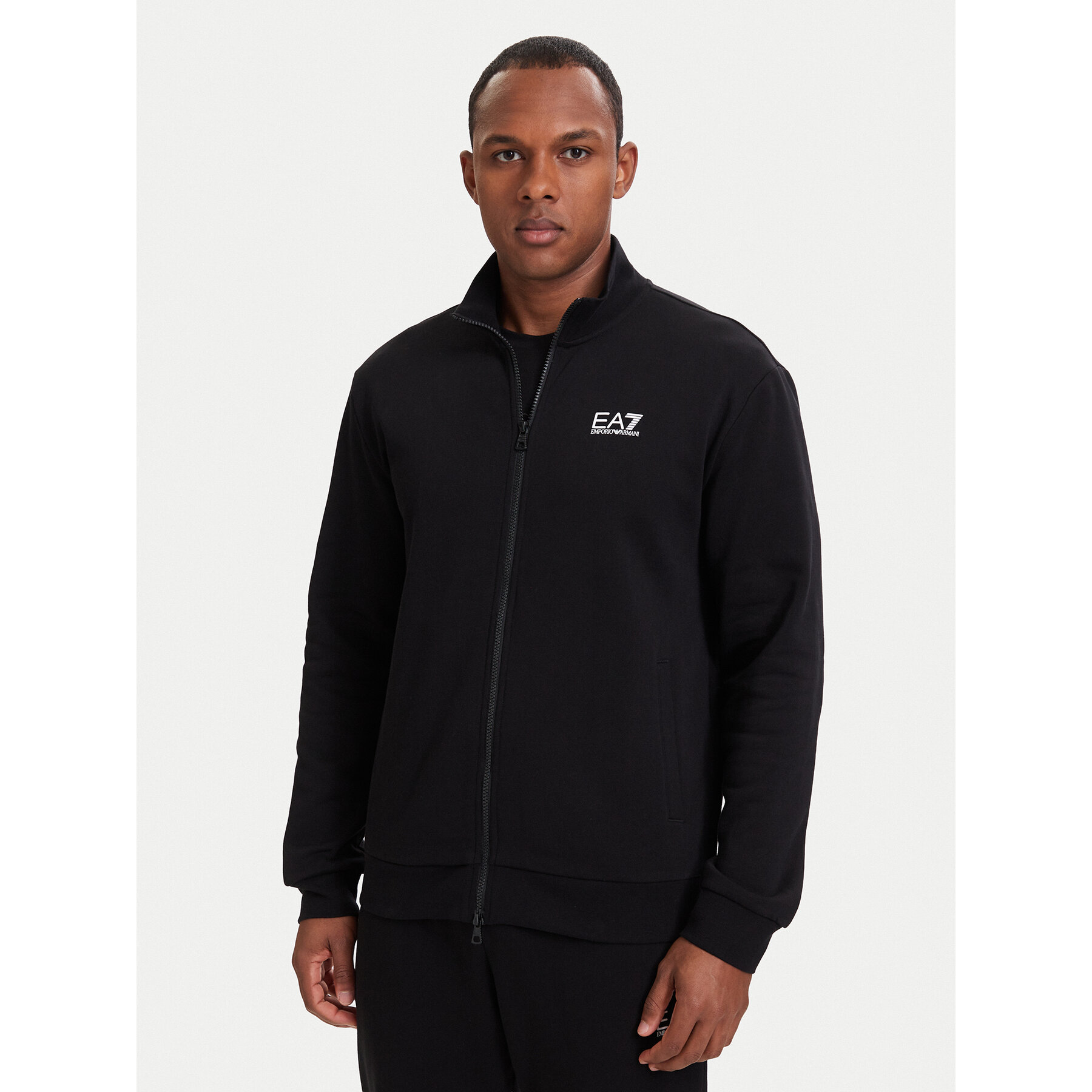 EA7 Emporio Armani Sweatshirt 8NPM36 PJVTZ 1200 Schwarz Regular Fit