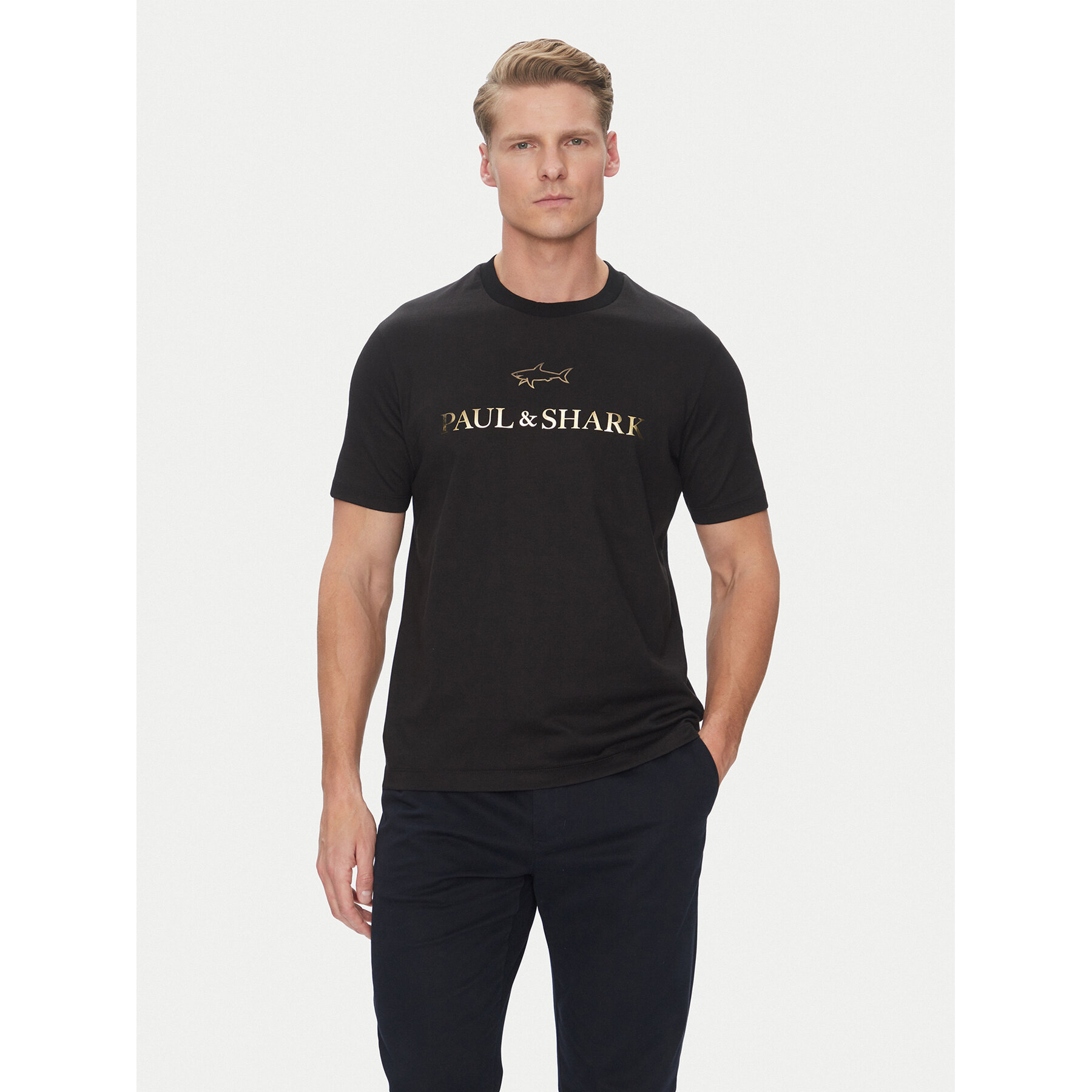 Paul&Shark T-Shirt C0P1239 Μαύρο Regular Fit