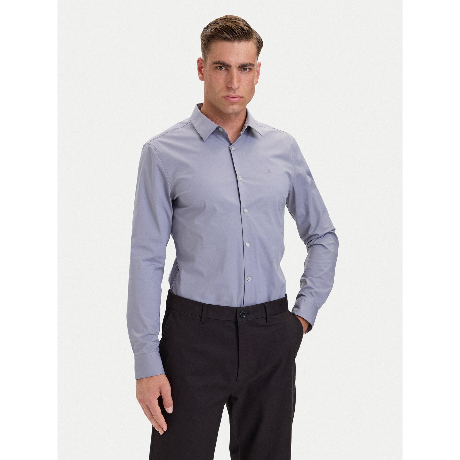 Calvin Klein Hemd LV04LB145G Helllila Slim Fit