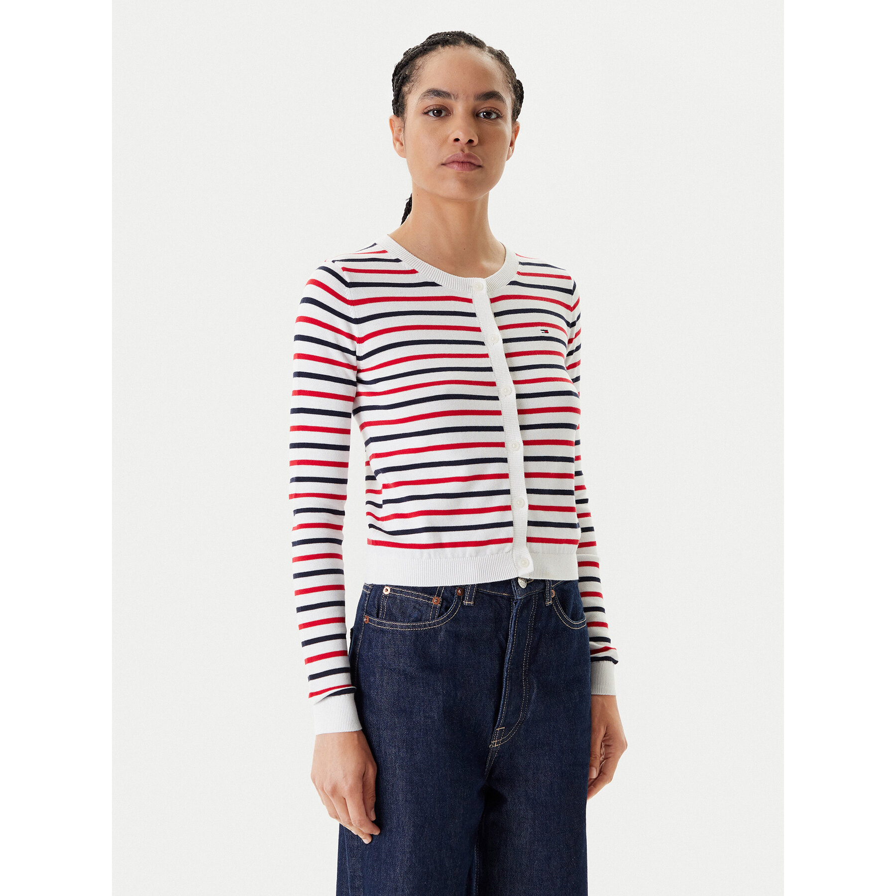 Tommy Jeans Strickjacke Essential DW0DW20976 Bunt Regular Fit