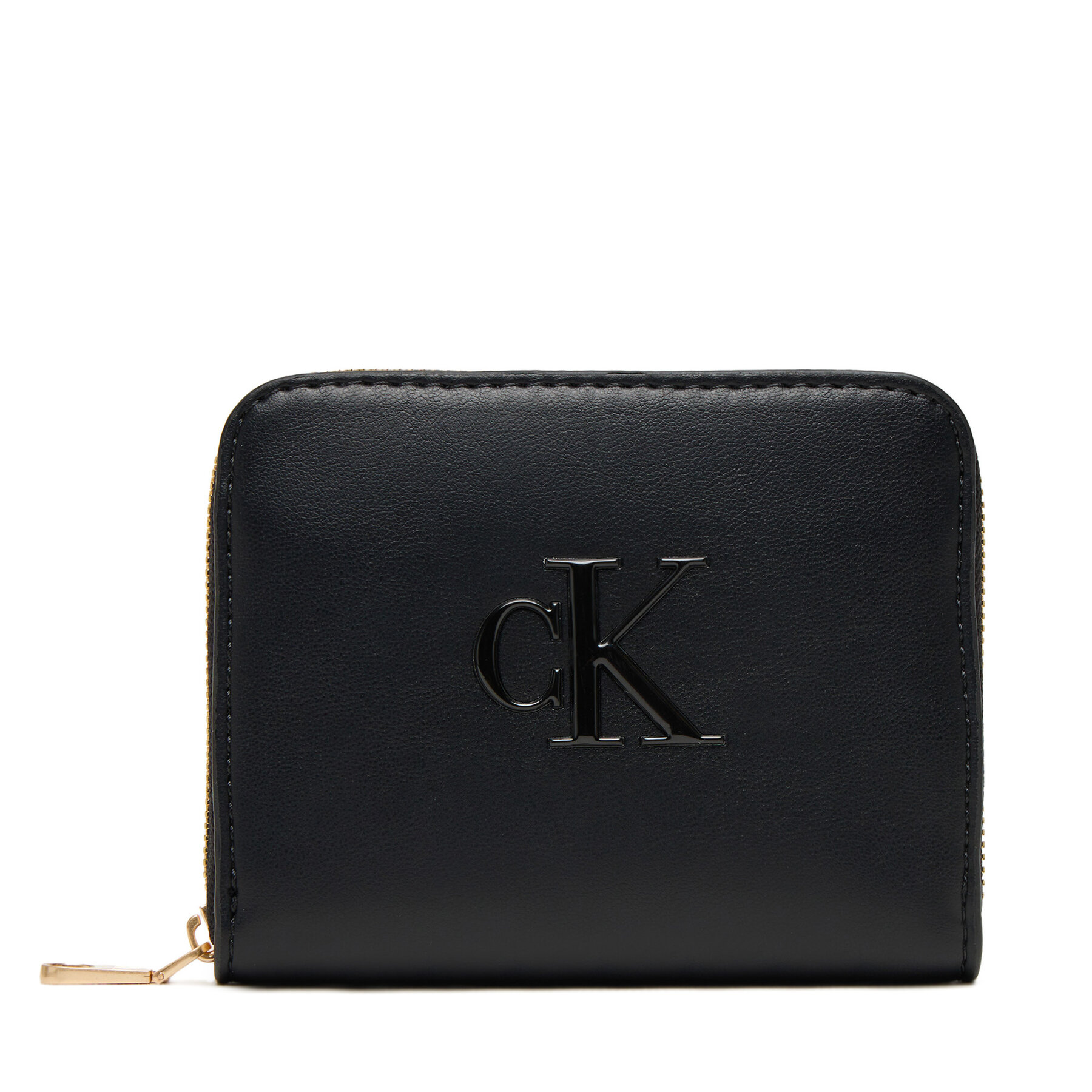 Mali ženski novčanik Calvin Klein Raised Ck Medium Zip LV04F1026G Crna