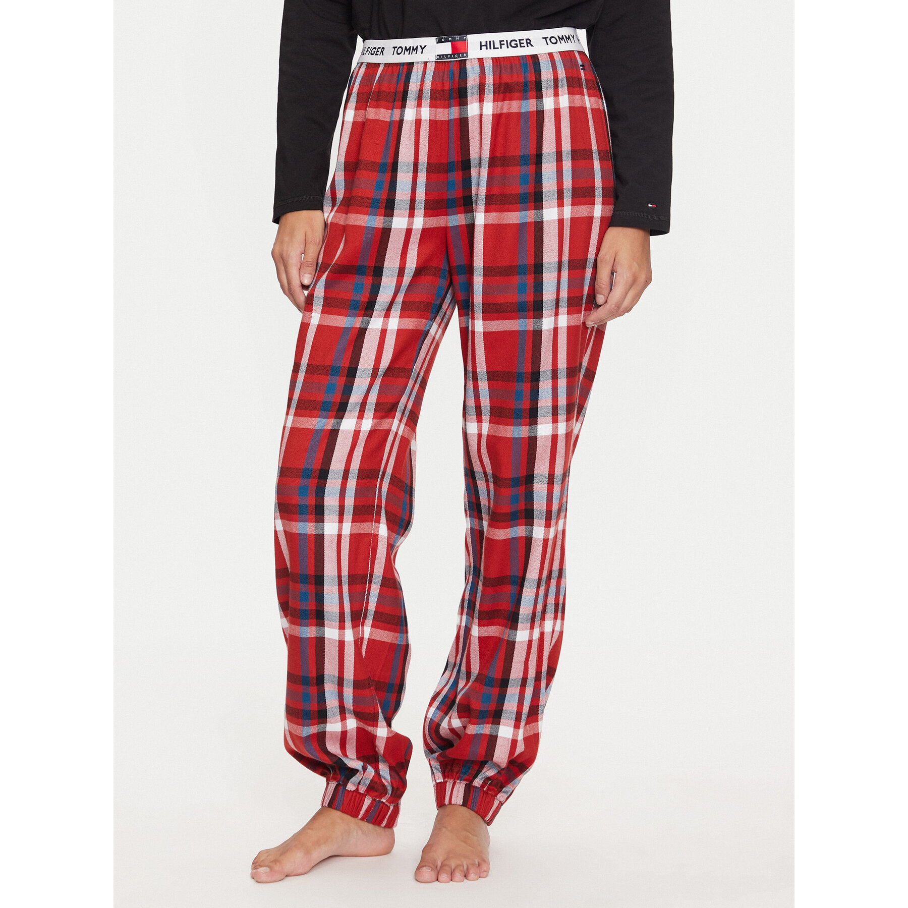 Tommy Hilfiger Pižamos kelnės UW0UW05634 Raudona Regular Fit
