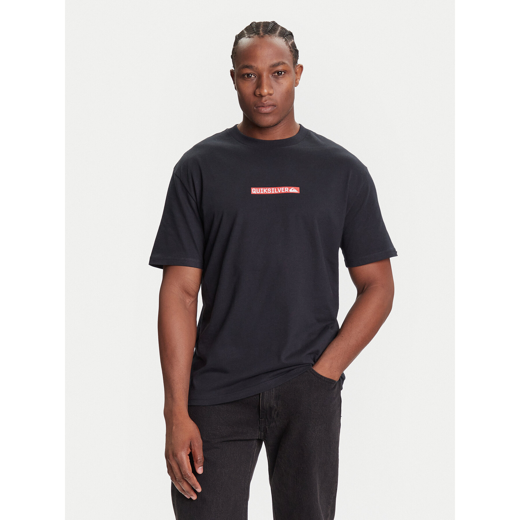 Quiksilver Póló Dna Clicker Tee EQYZT08207 Fekete Comfort Fit