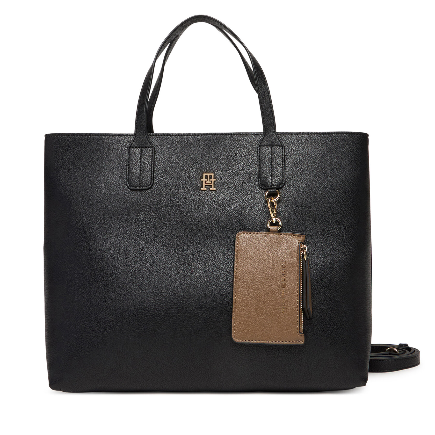 Дамска чанта Tommy Hilfiger Th Icon Satchel AW0AW18122 Черен