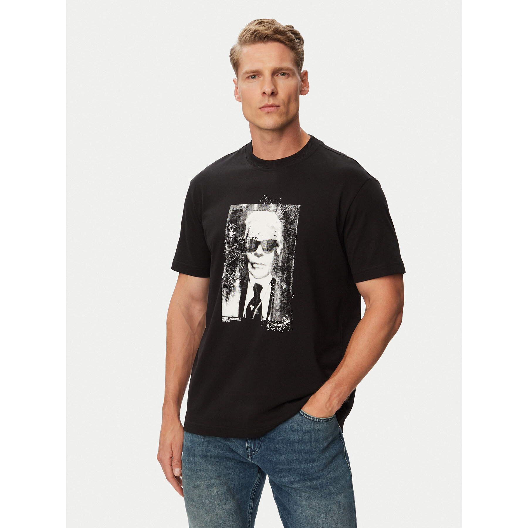 Karl Lagerfeld Jeans T-Shirt B3M17006 Schwarz Regular Fit