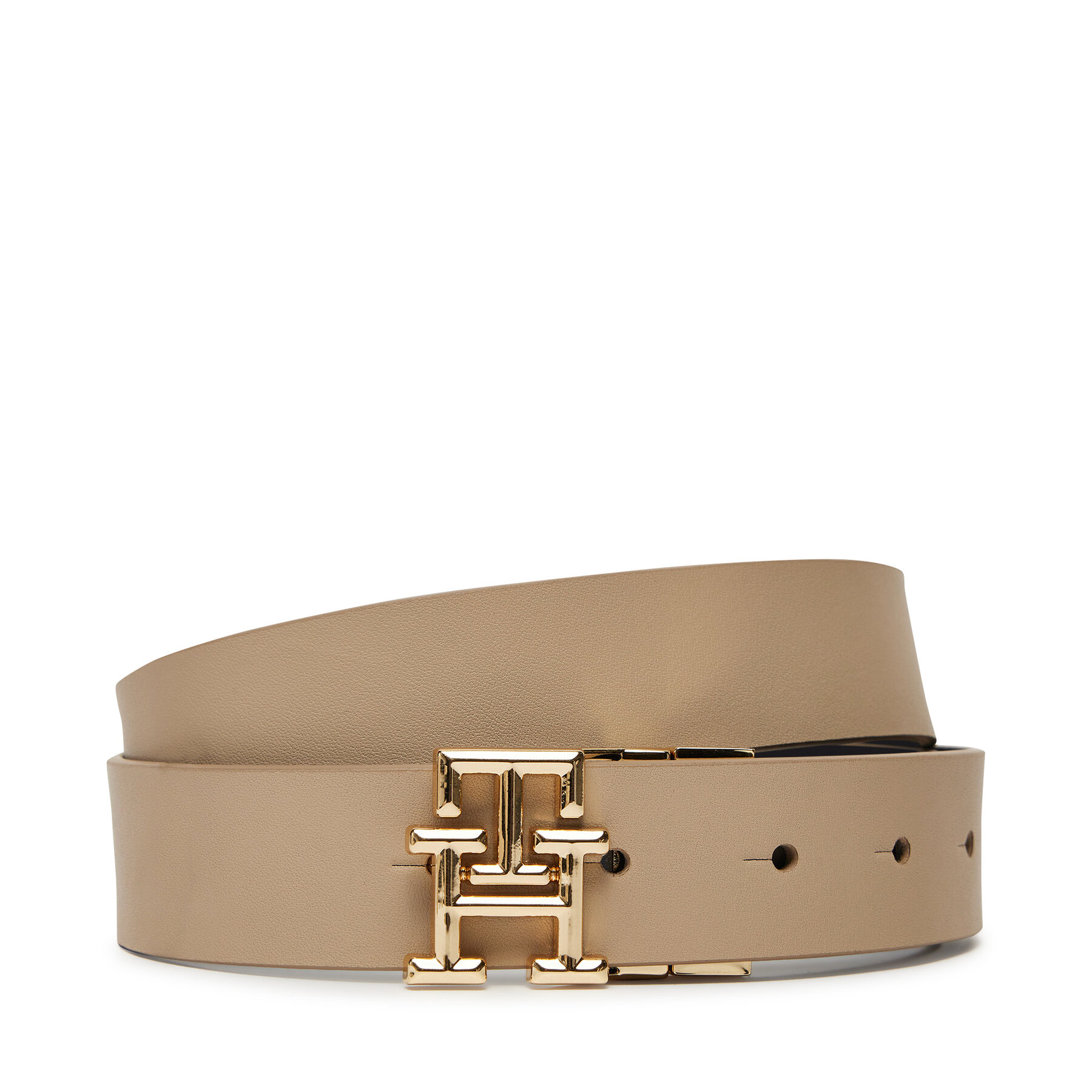 Dámsky opasok Tommy Hilfiger Th Logo Rev 3.0 AW0AW17247 Tmavomodrá