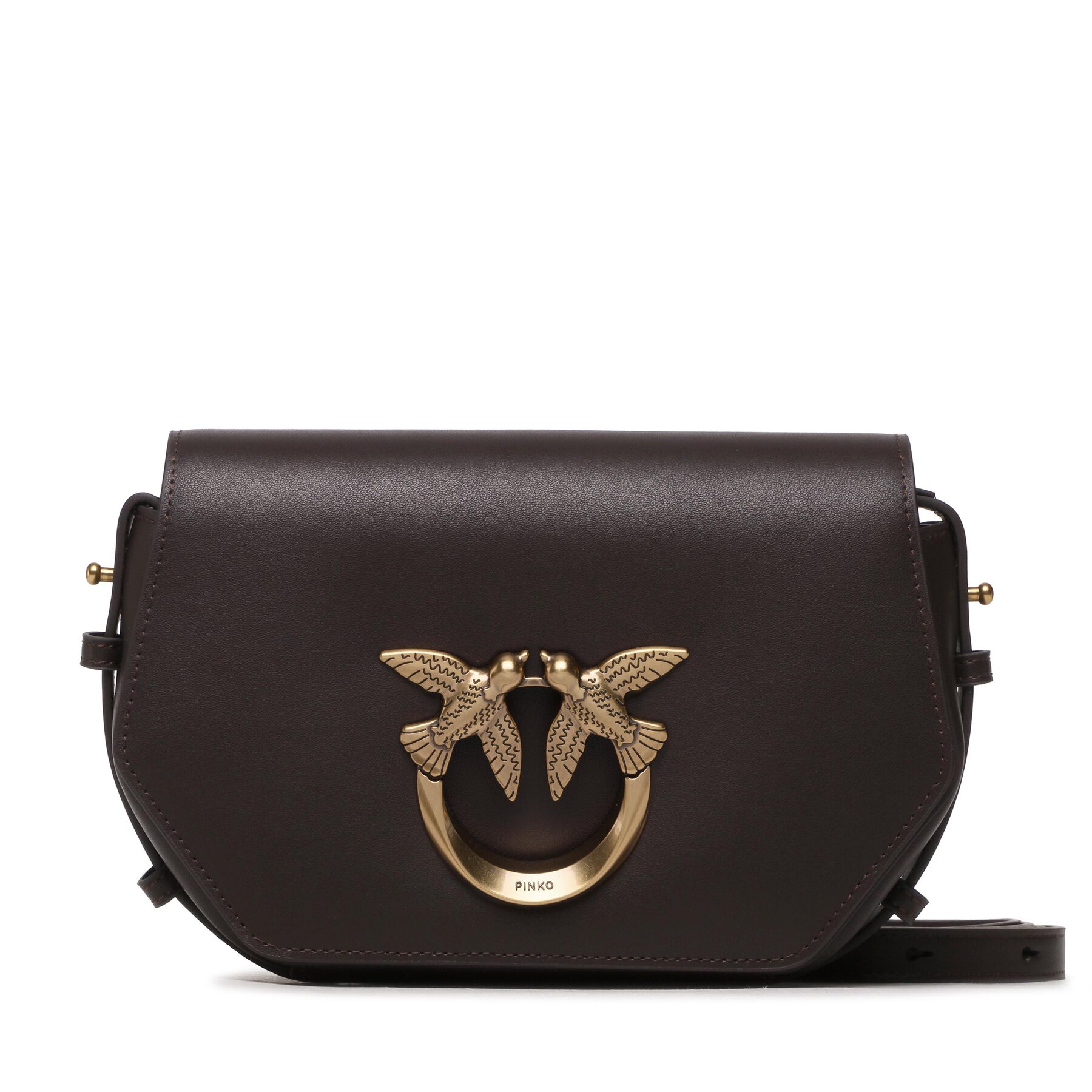 Geantă Pinko Love Click Exagon Mini PE 23 PLTT 100075 A0F1 Dark Brown M04Q 100075 imagine noua 2022
