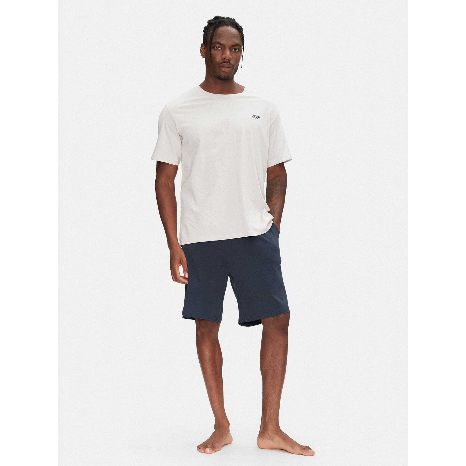 Jack&Jones Pidžama Omaha 12276880 Tamnoplava Standard Fit
