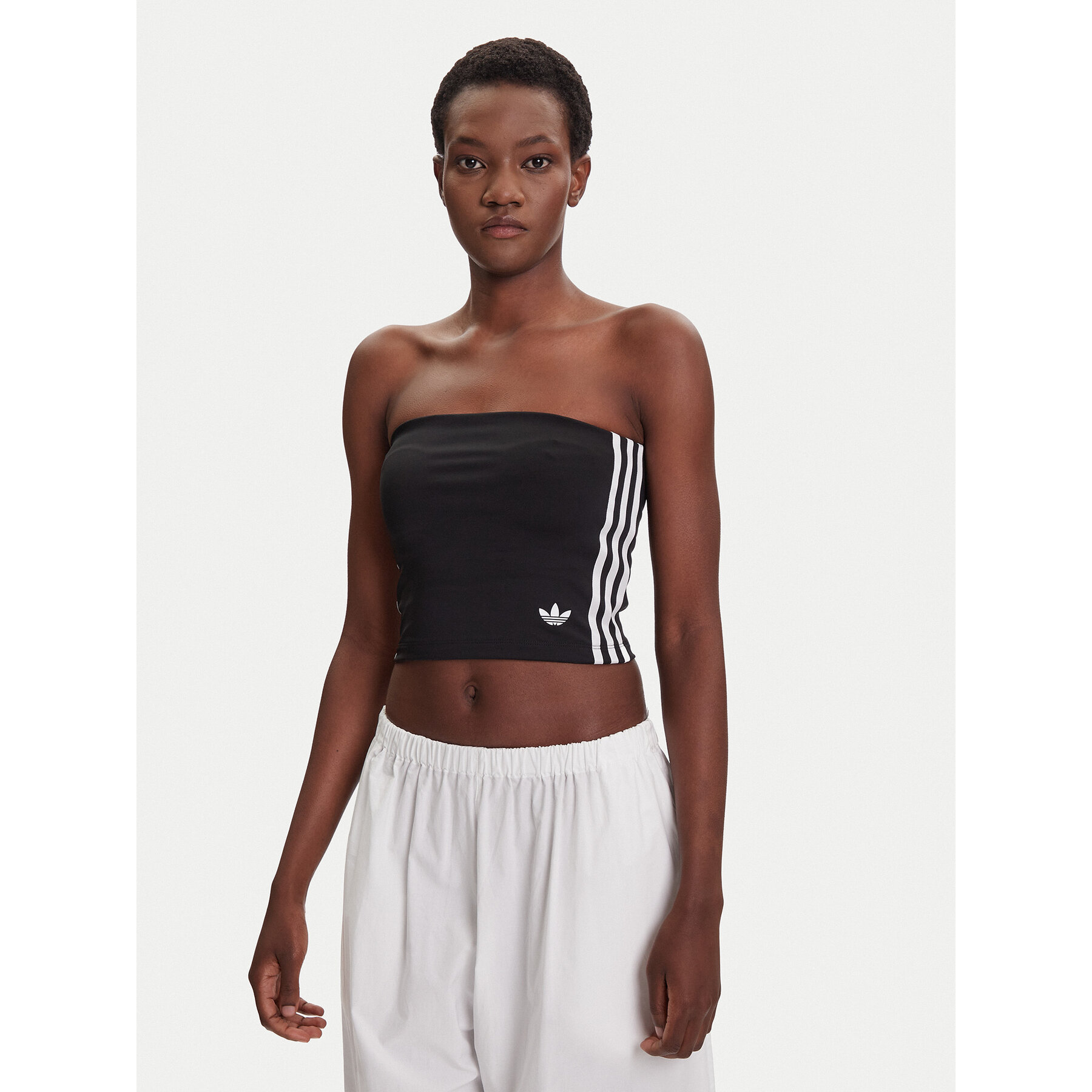 adidas Τοπ adicolor 3-Stripes JX7717 Μαύρο Slim Fit