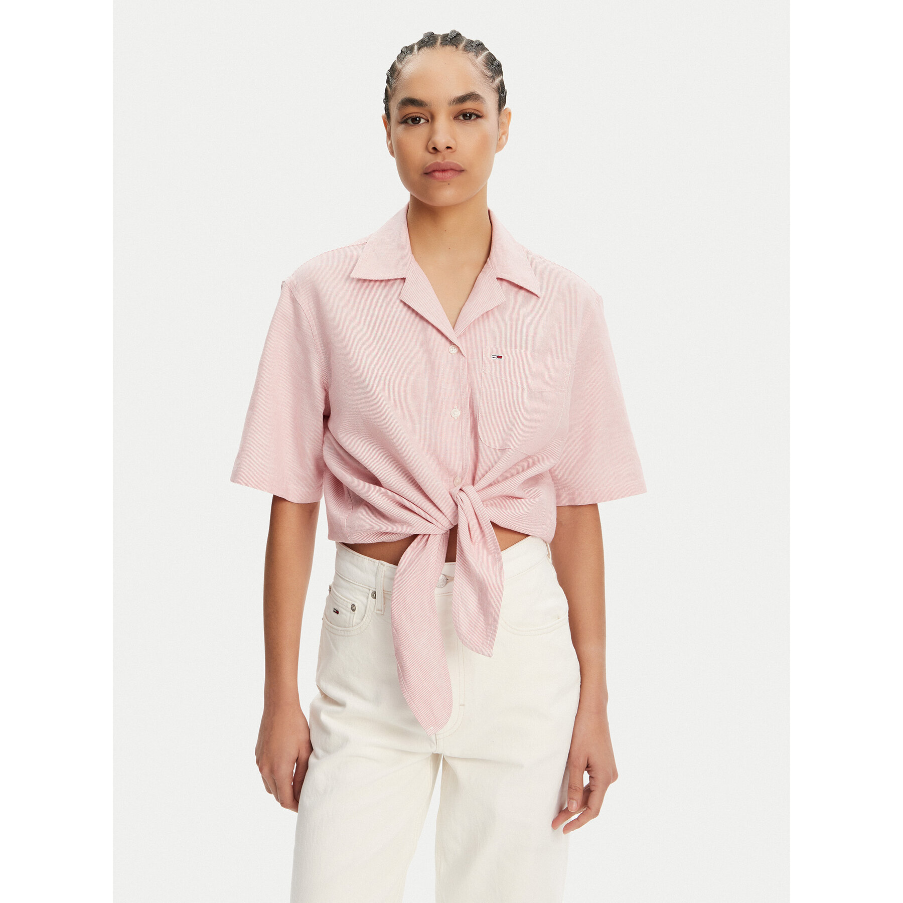 Tommy Jeans Hemd DW0DW20286 Rosa Regular Fit