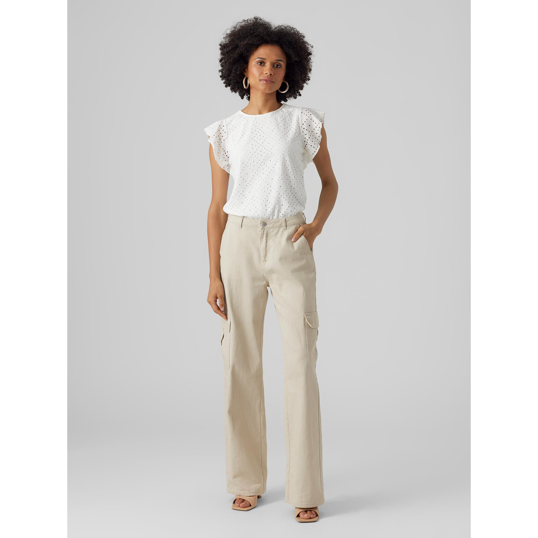 Vero Moda T-Shirt 10286067 Λευκό Loose Fit